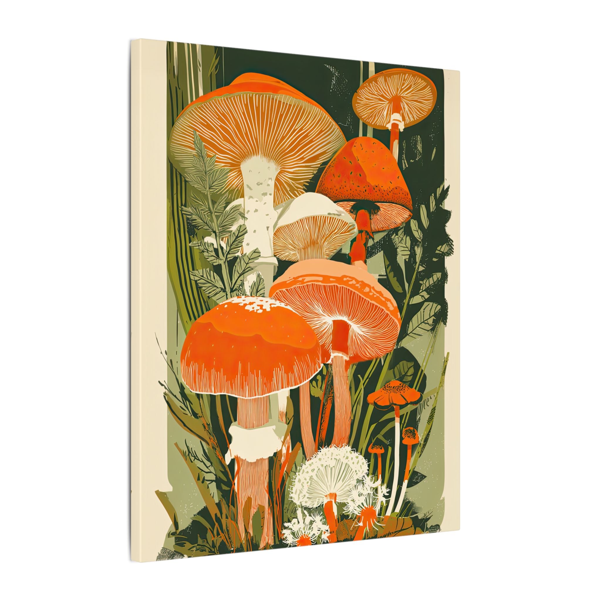 .75" Matte Canvas - Groovy Woodland Mushrooms
