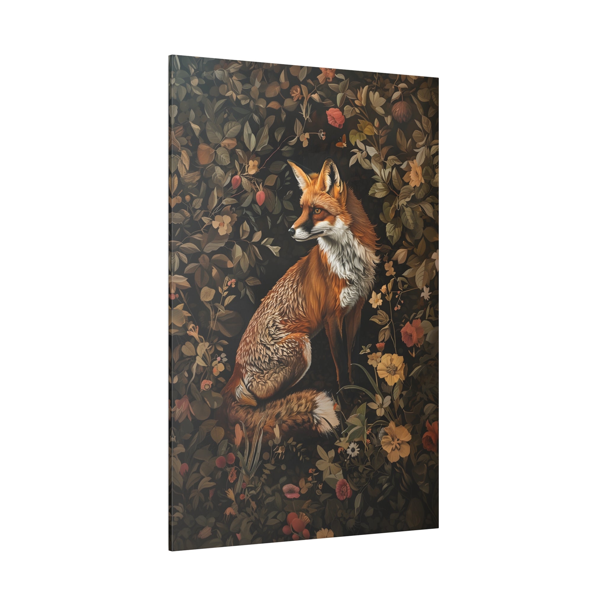 .75" Matte Canvas - Foxy Floral Fauna Fusion