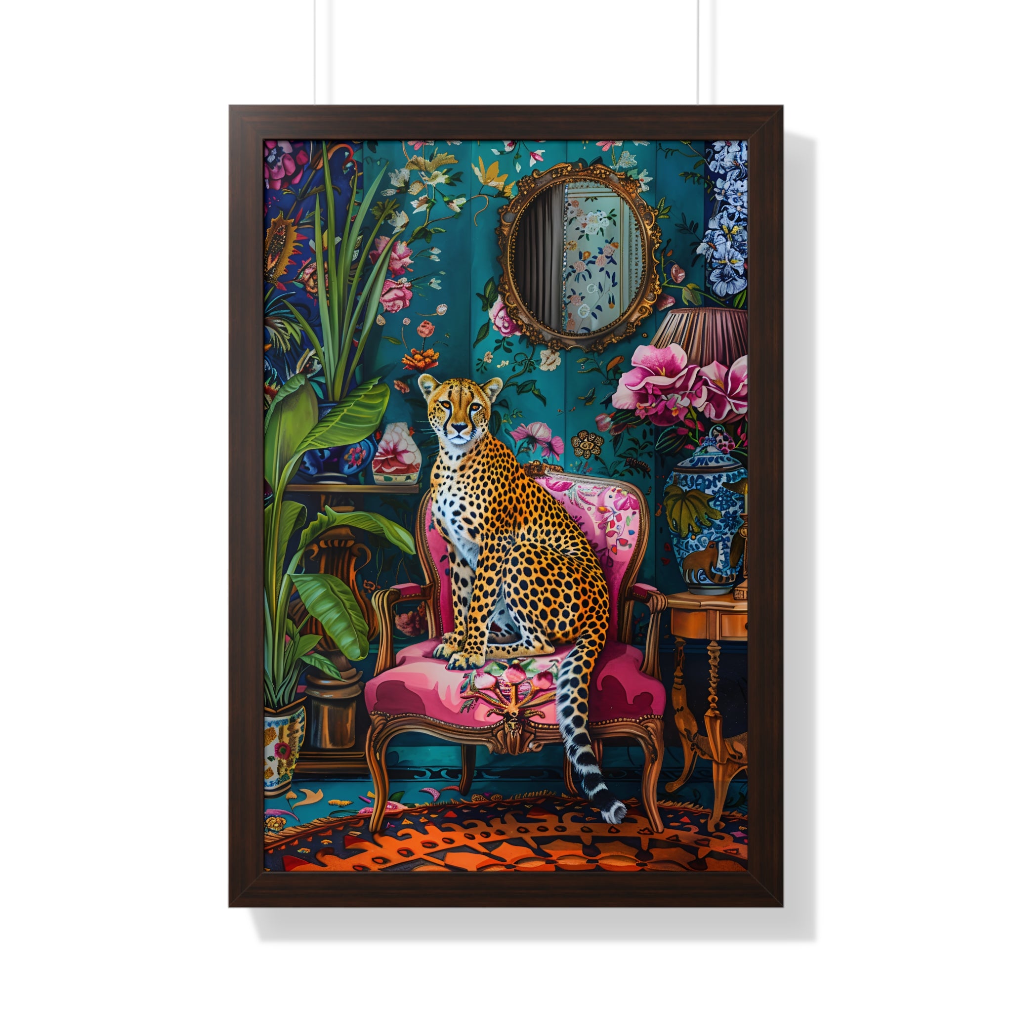 Framed Paper Print - Regal Cheetah Reverie