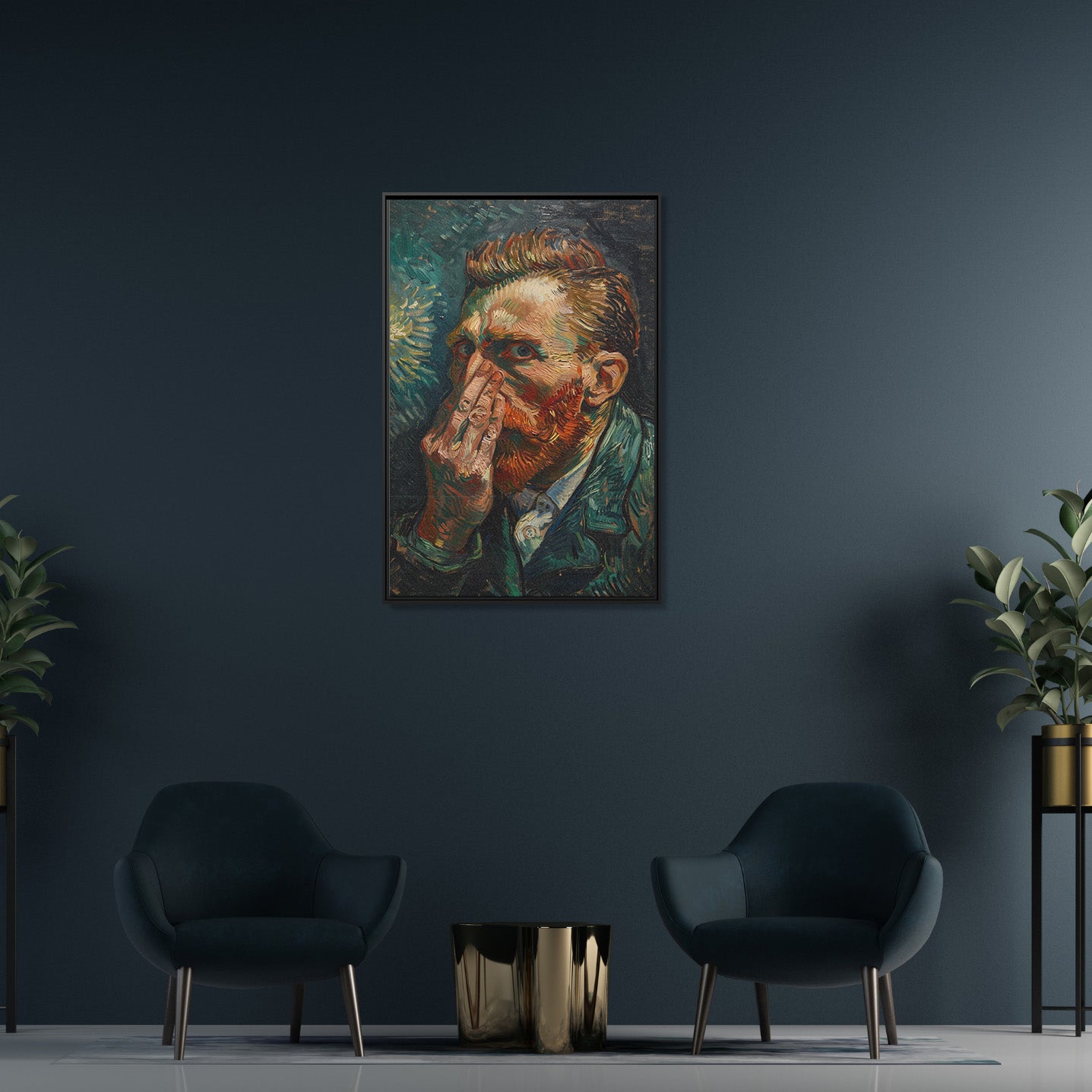 Framed Canvas - Van Gogh Stinky Glare