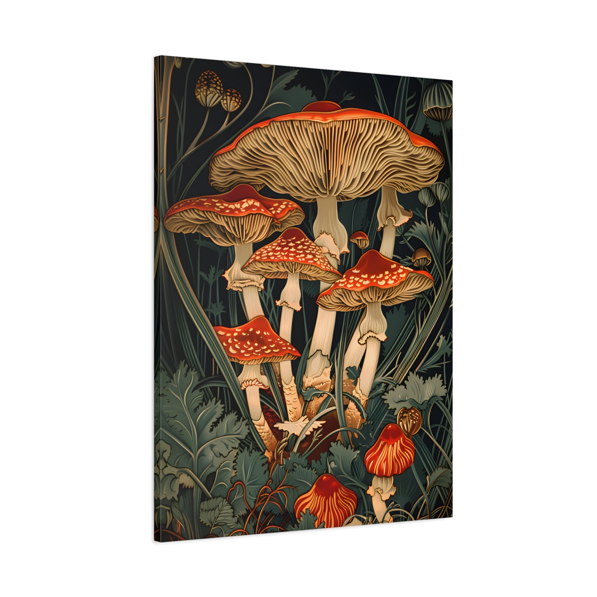 1.25" Matte Canvas - Woodland Mushrooms Revival