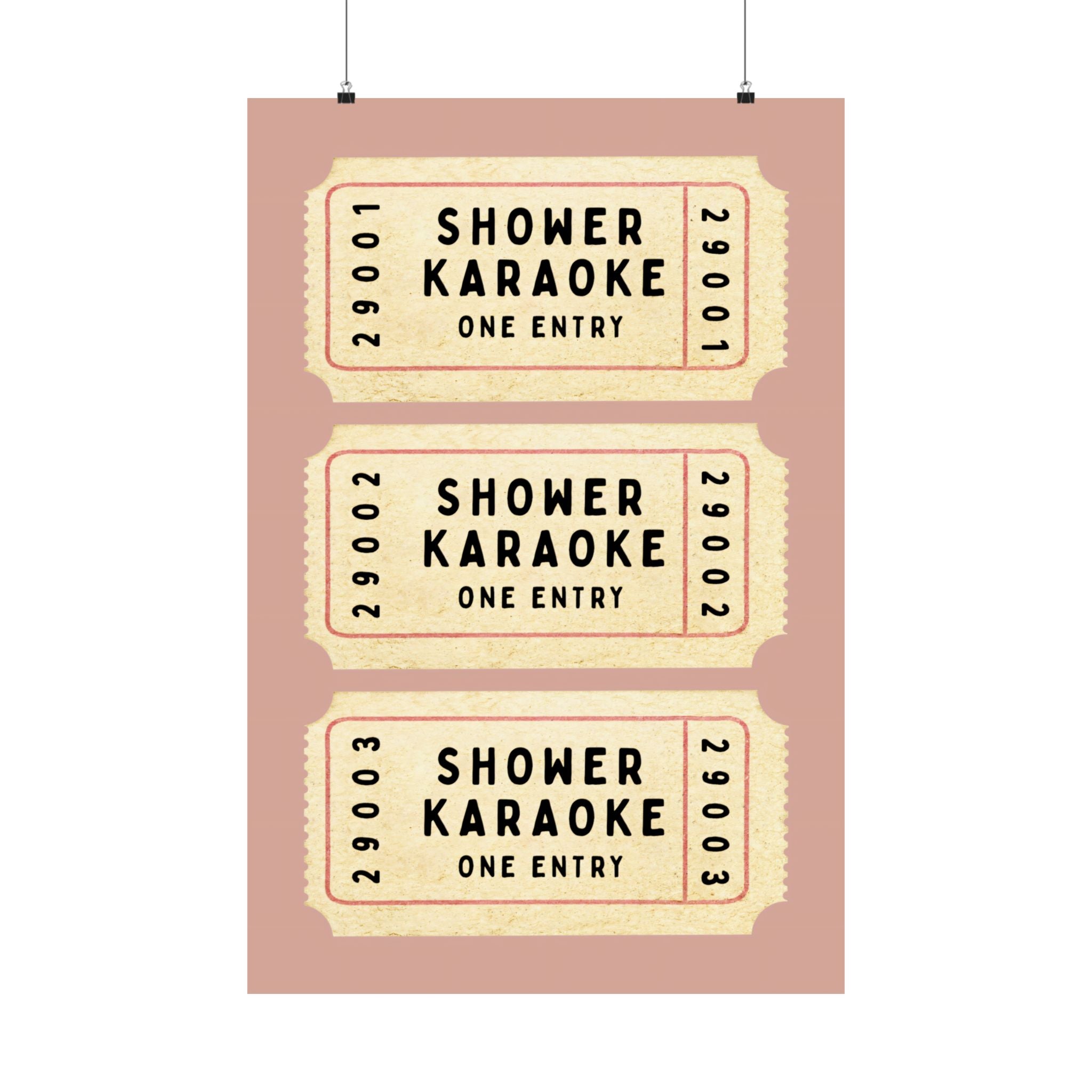 Shower Karaoke Admit Ticket