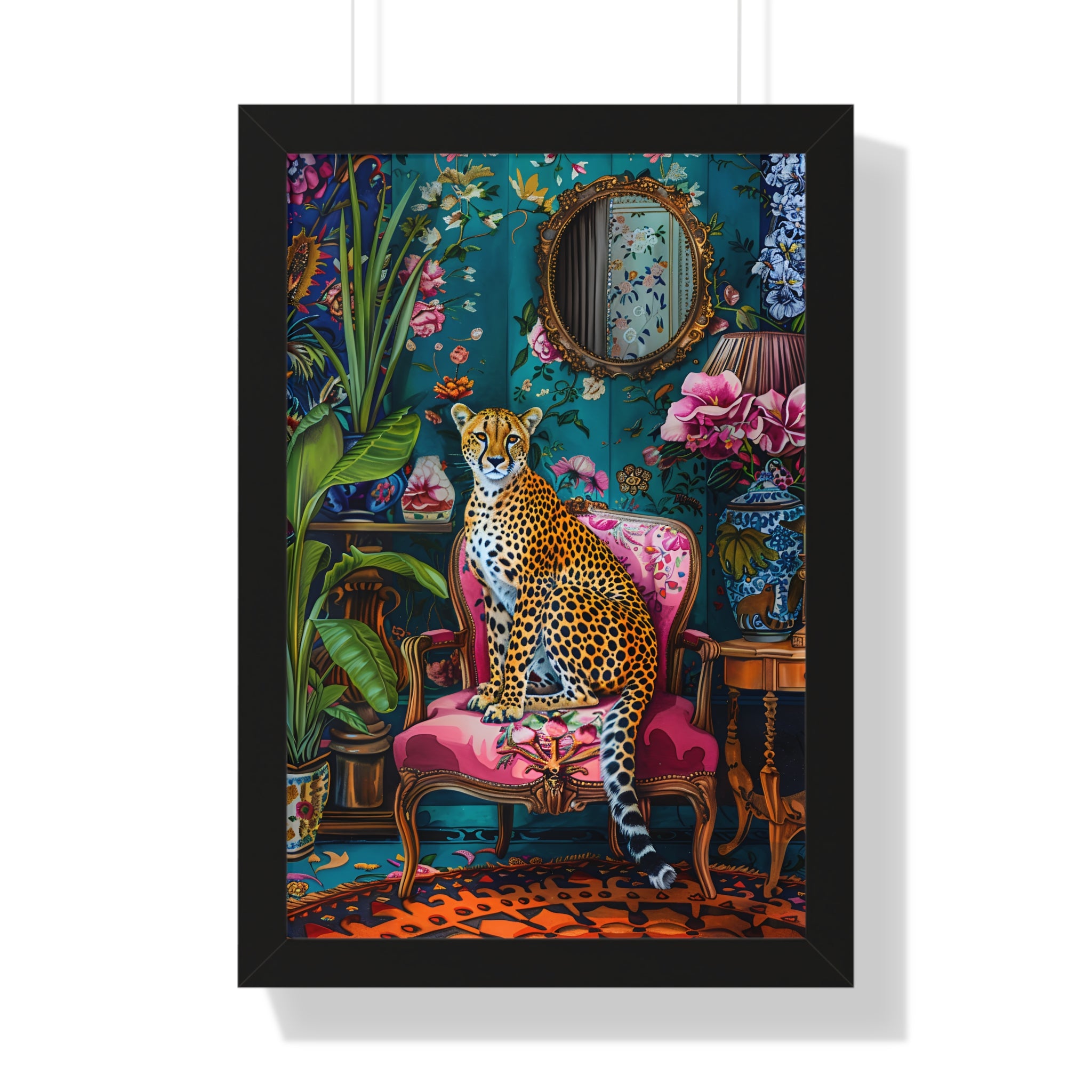 Framed Paper Print - Regal Cheetah Reverie