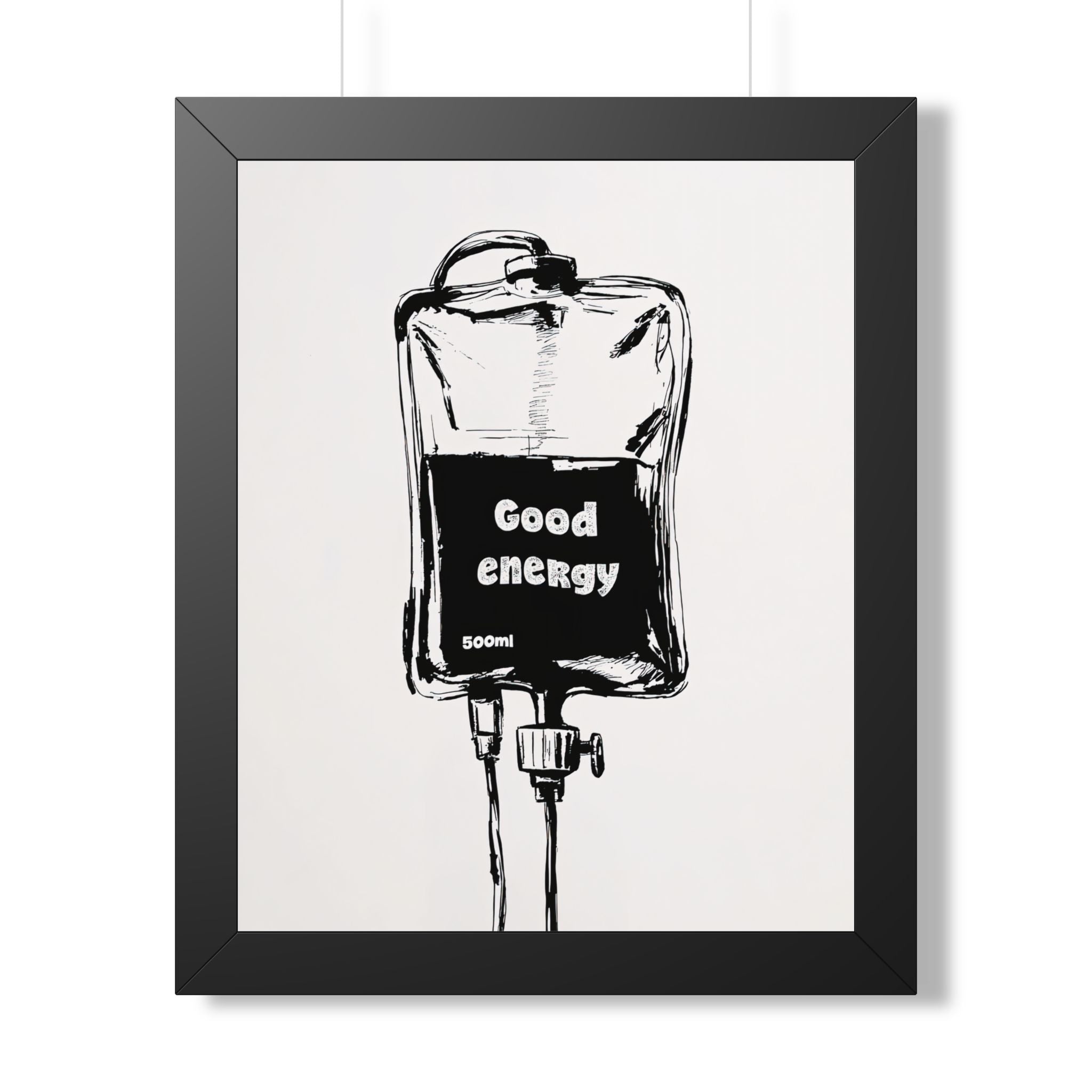 Framed Paper Print - Good Energy IV Bag