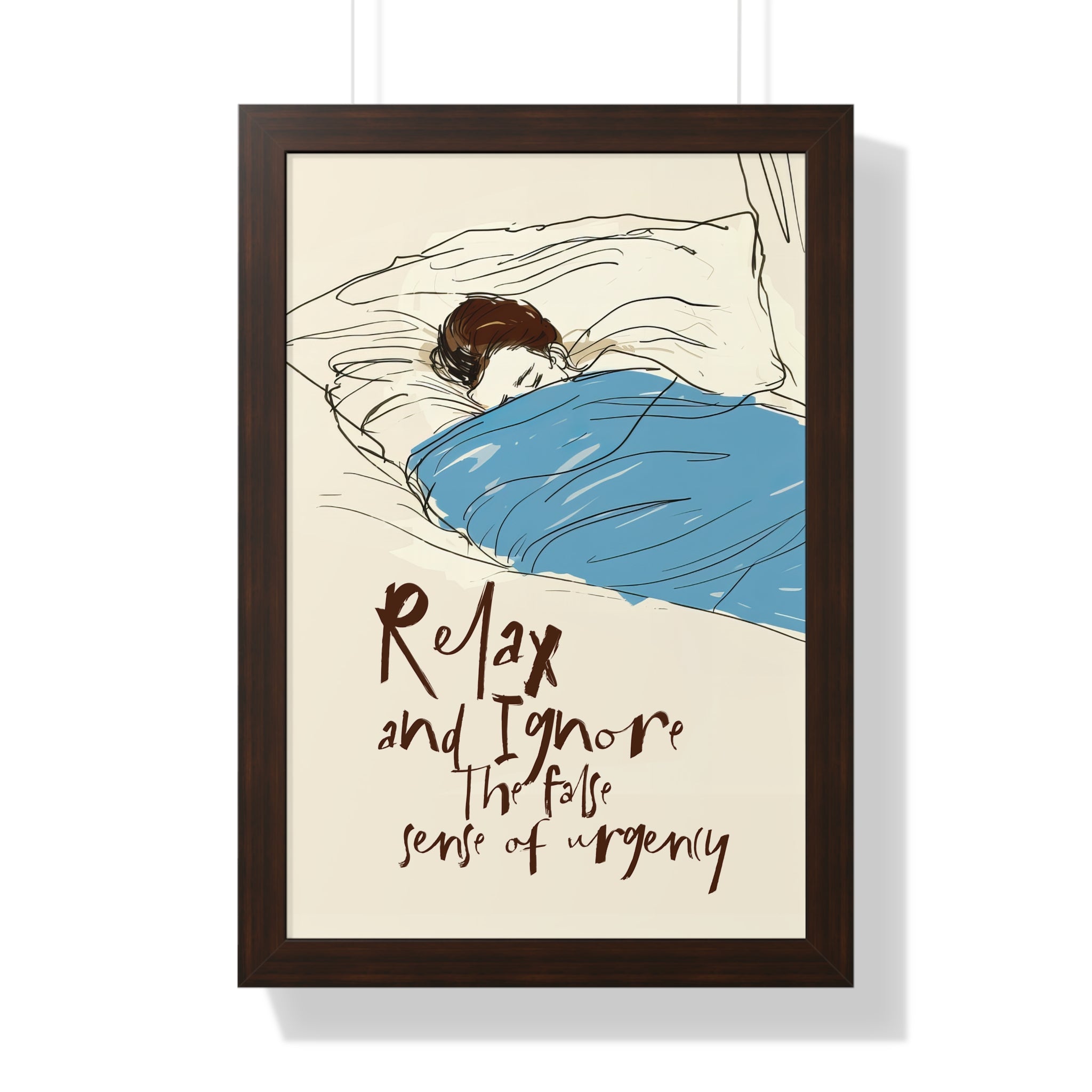 Framed Paper Print - Ignore the Urgency Quote