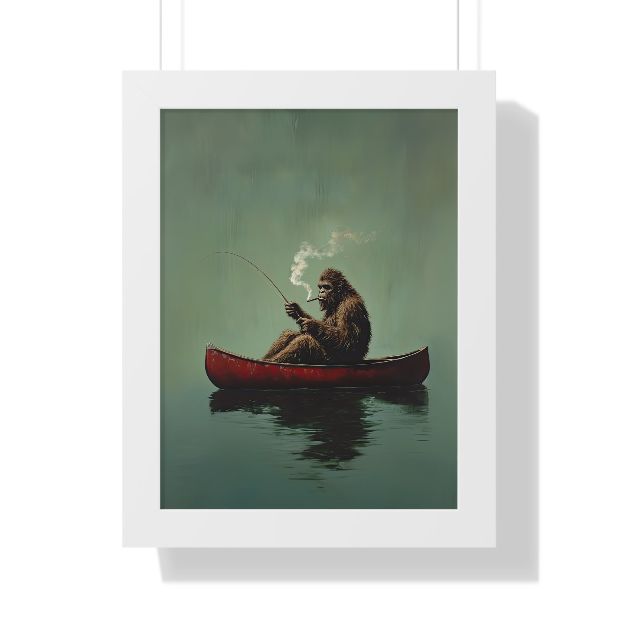 Framed Paper Print - Bigfoot Canoe Adventure