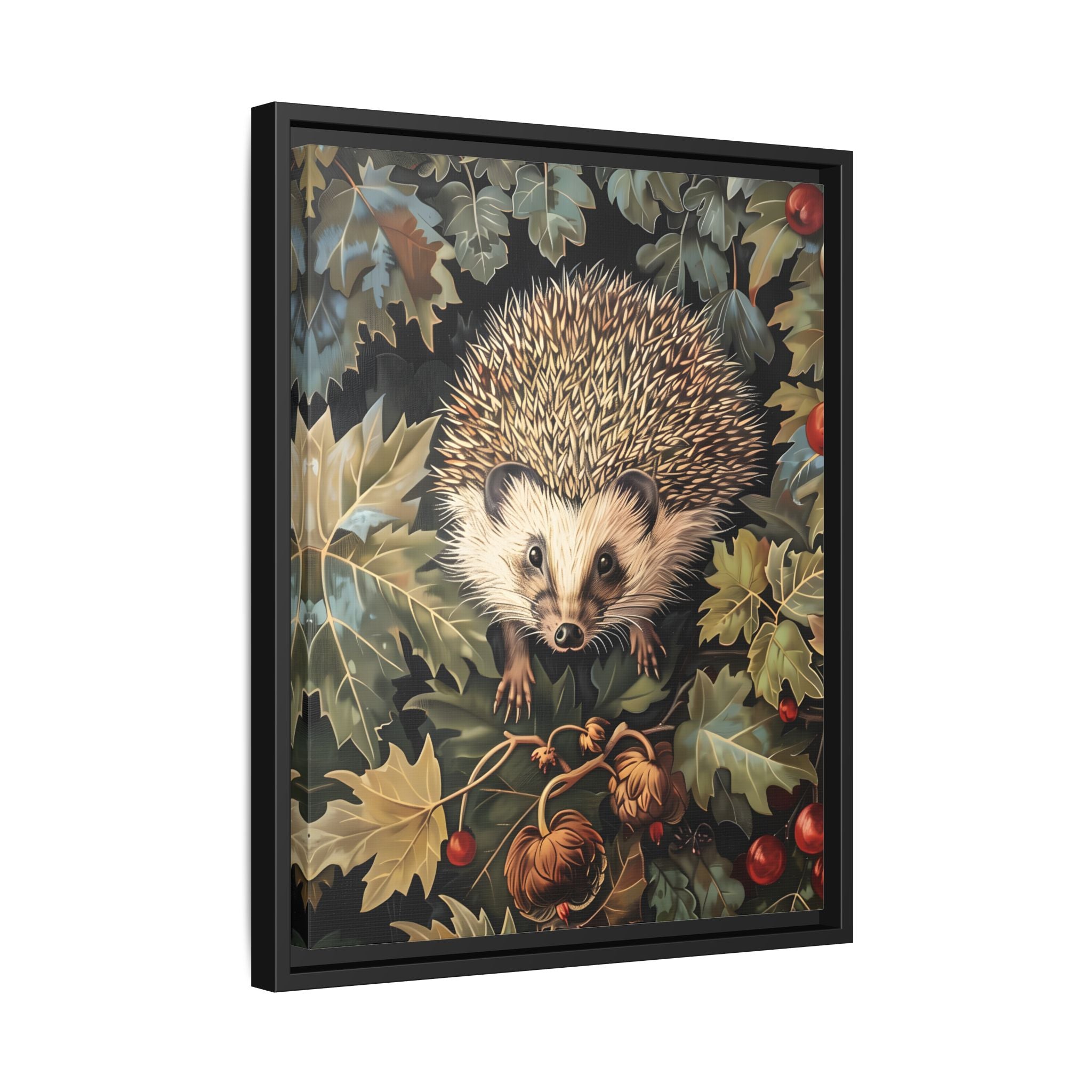 Framed Canvas - Woodland Hedgehog Hideaway