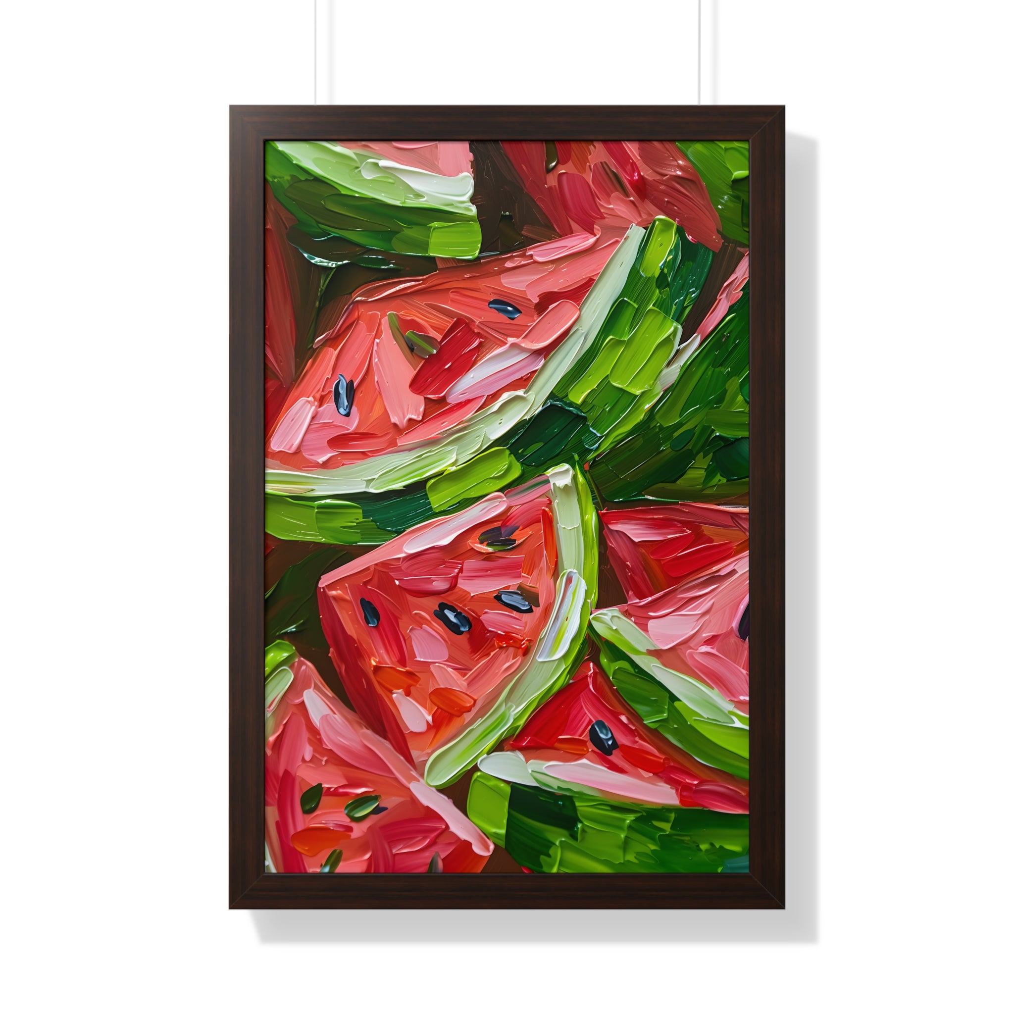 Framed Paper Print - Juicy Watermelon Slices