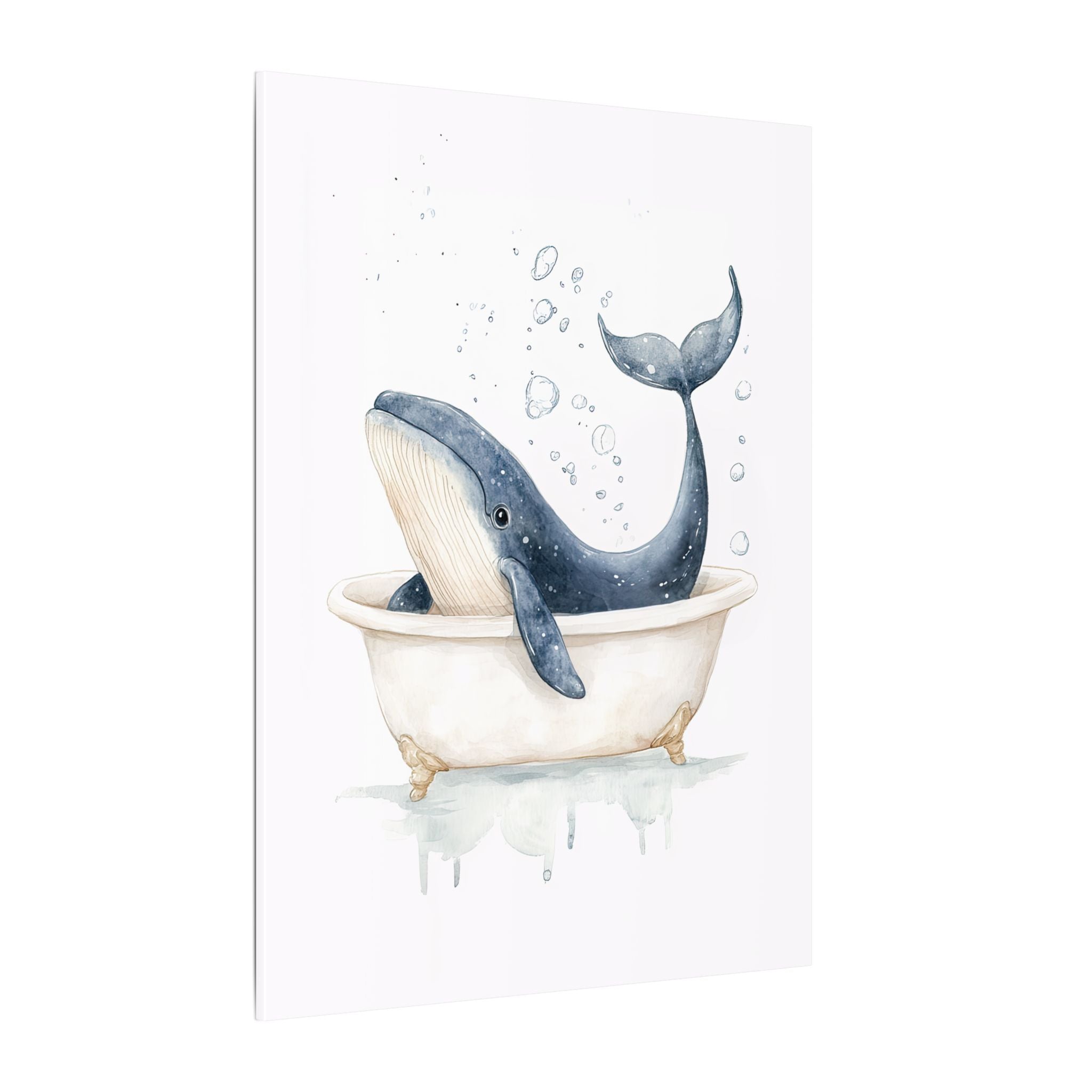 .75" Matte Canvas - Whale Tub Bubble Splash
