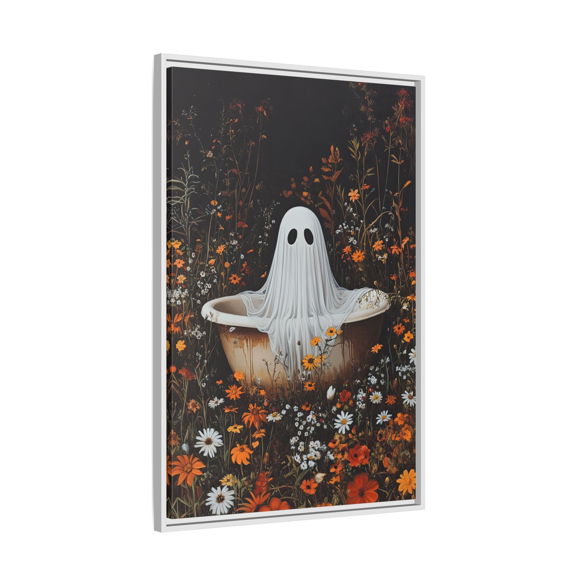 Framed Canvas - Wildflower Bathtub Ghost