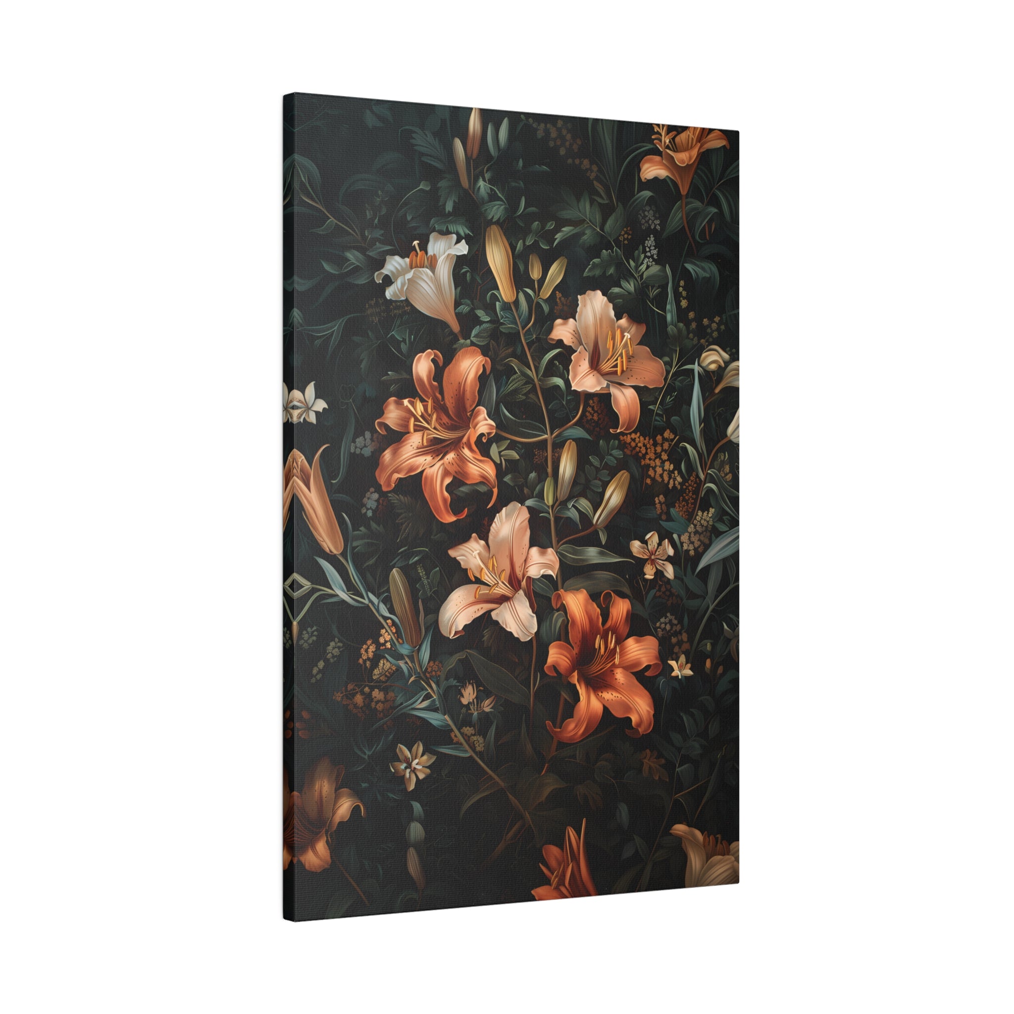 .75" Matte Canvas - Elegant Blooming Lilies