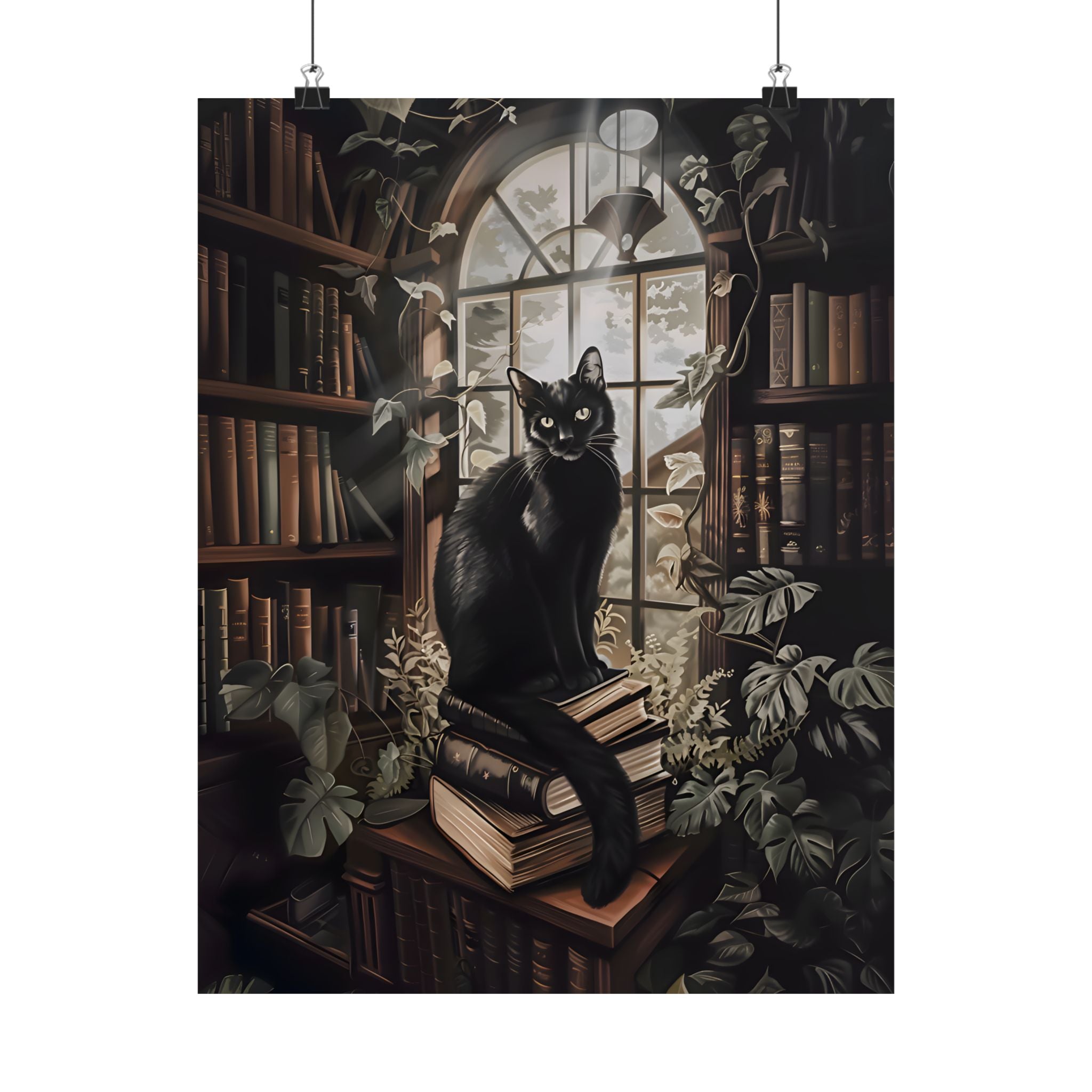 Book Hoarder Feline Gaze