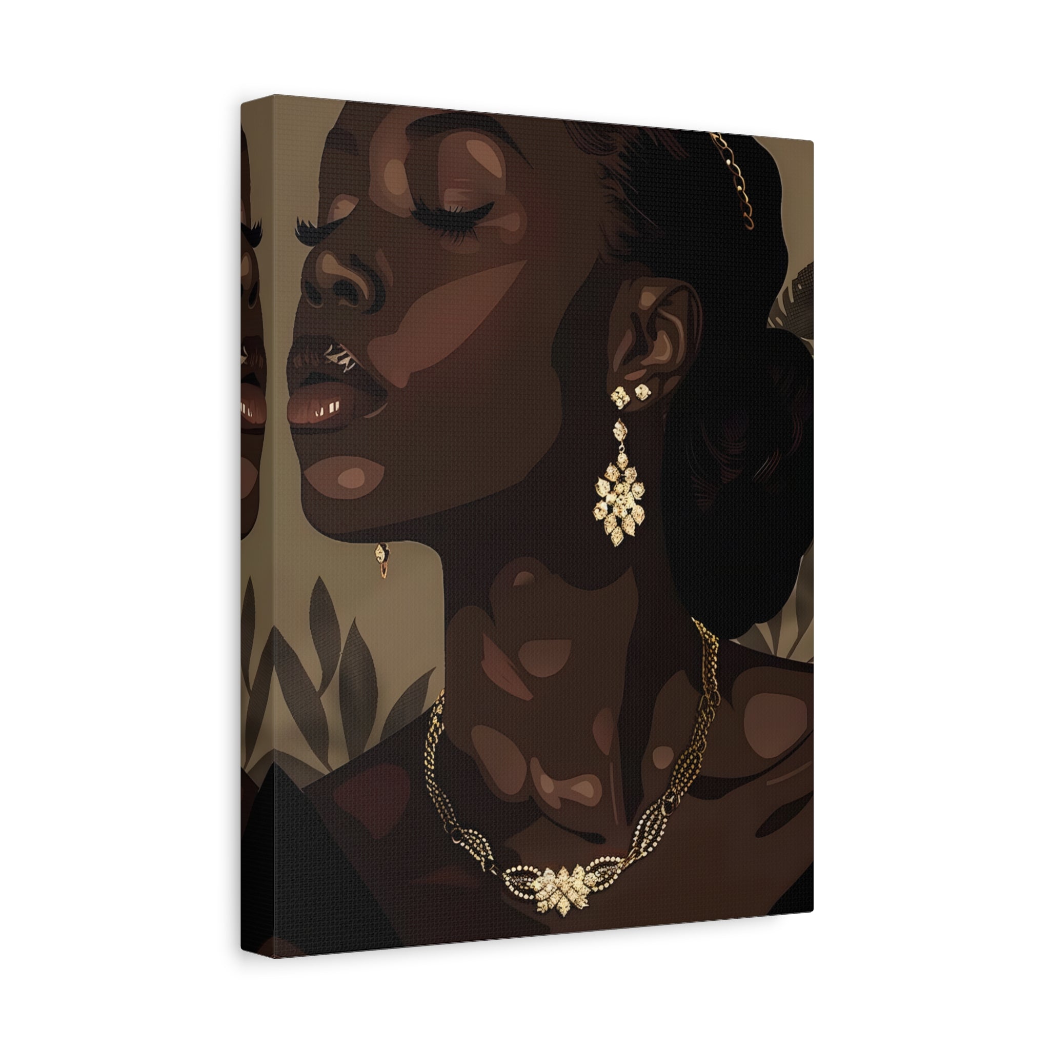 1.25" Matte Canvas - Golden Melanin Muse