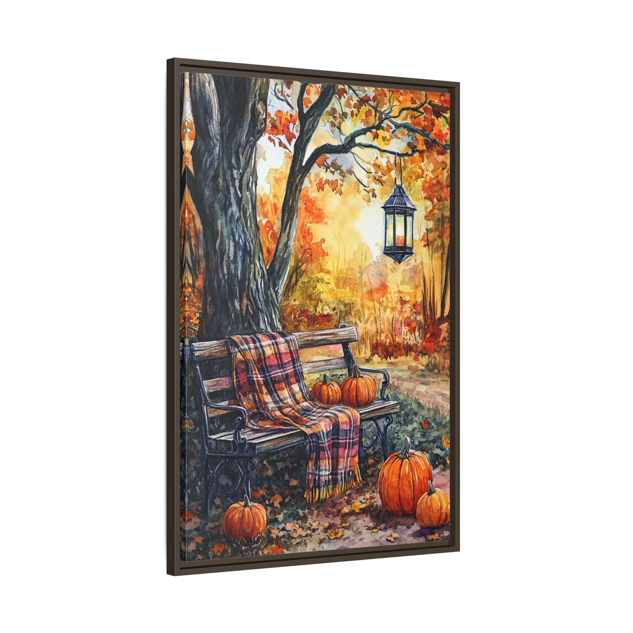 Framed Canvas - Golden Pause in Fall