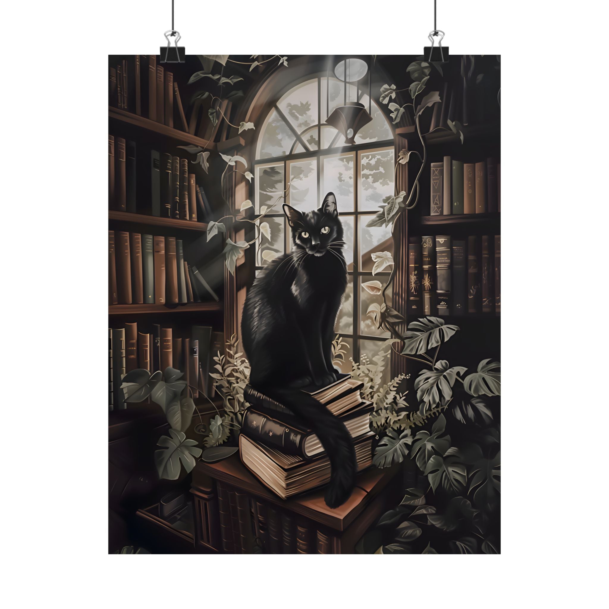 Book Hoarder Feline Gaze