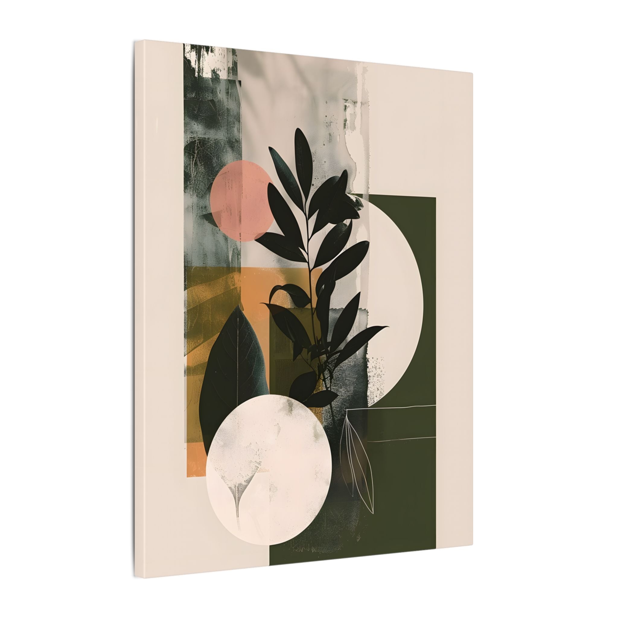 .75" Matte Canvas - Earthy Geometric Botanicals