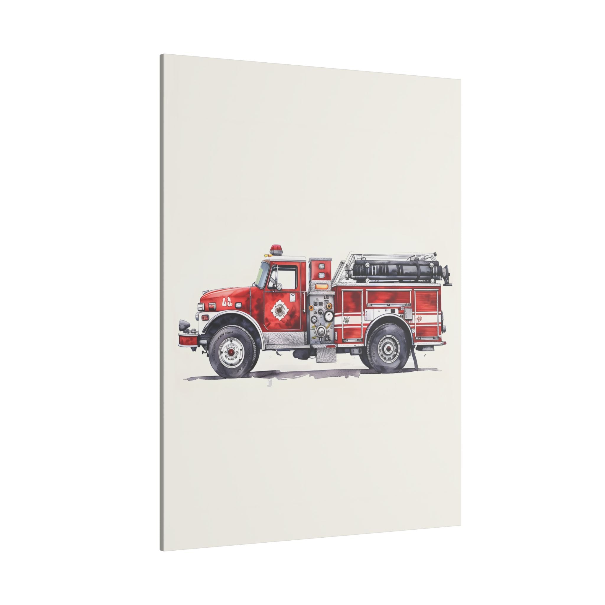 .75" Matte Canvas - Classic Pumper Firetruck
