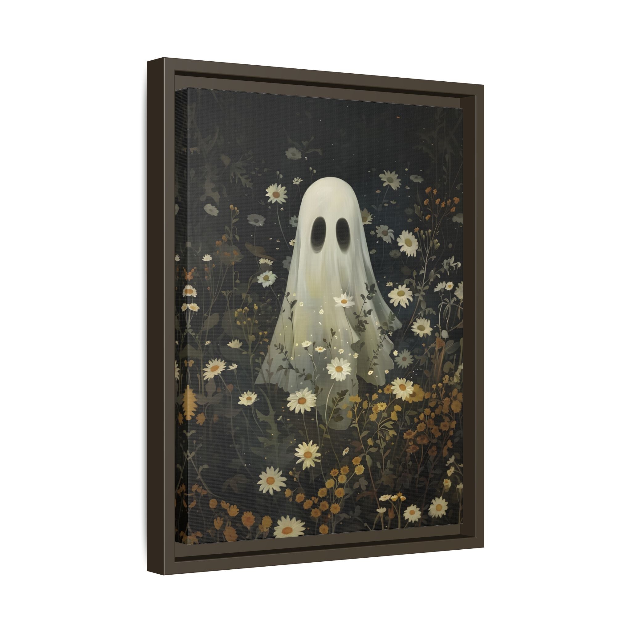 Framed Canvas - Daisy Meadow Ghost
