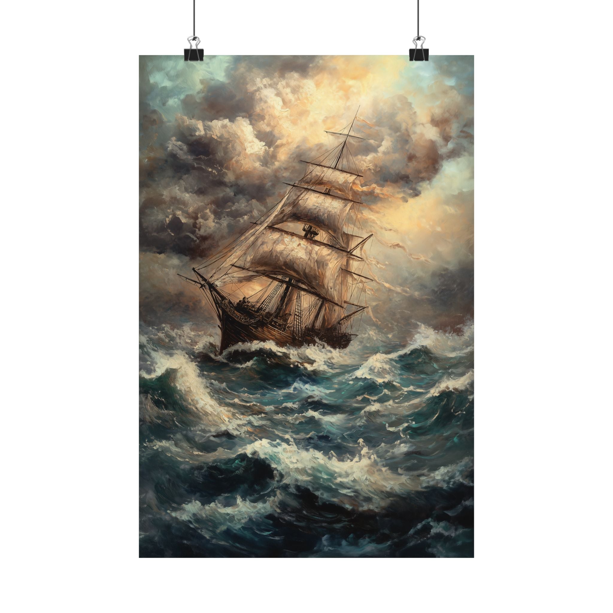 Stormy Voyage Sailing Ship