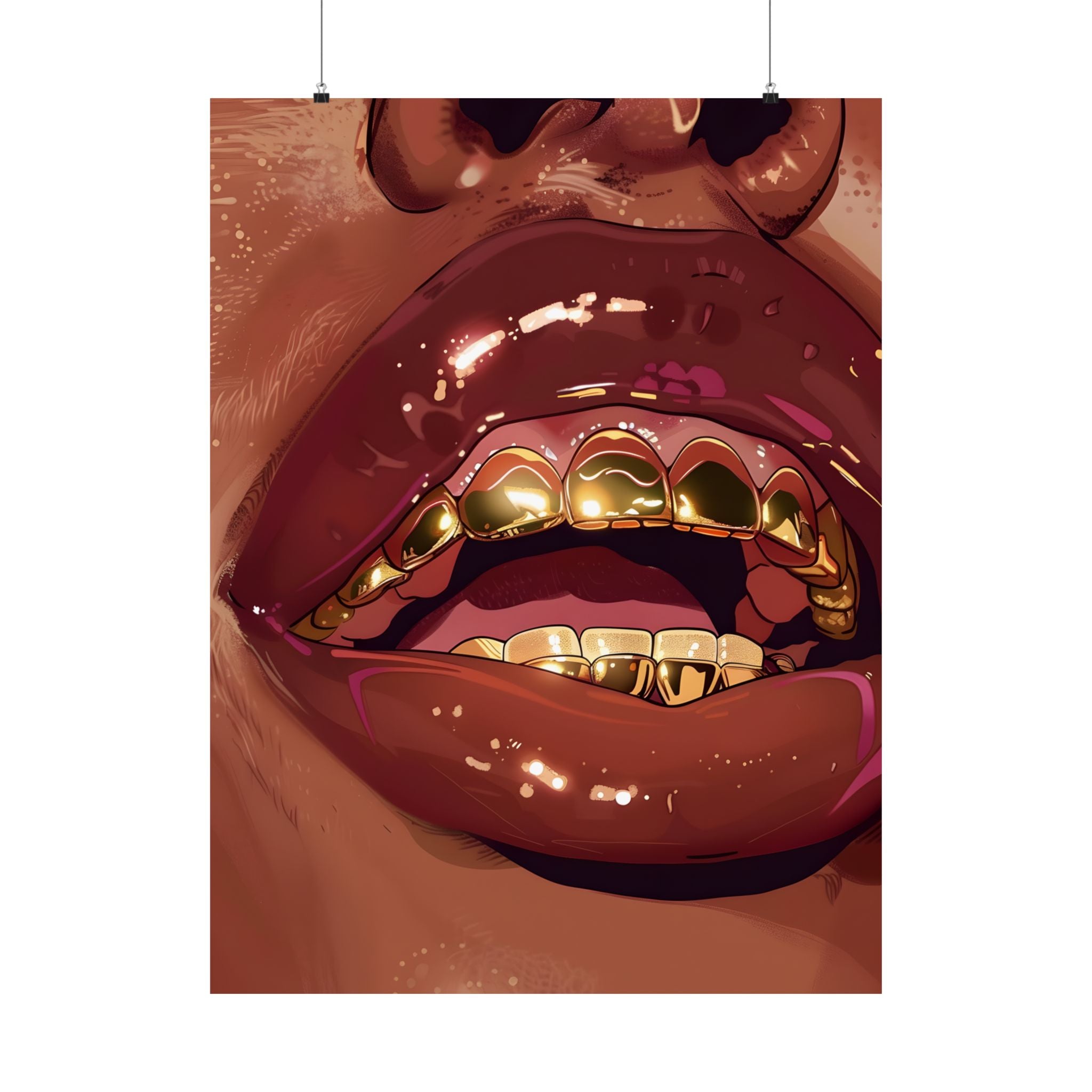 Gold Grills Glam Closeup