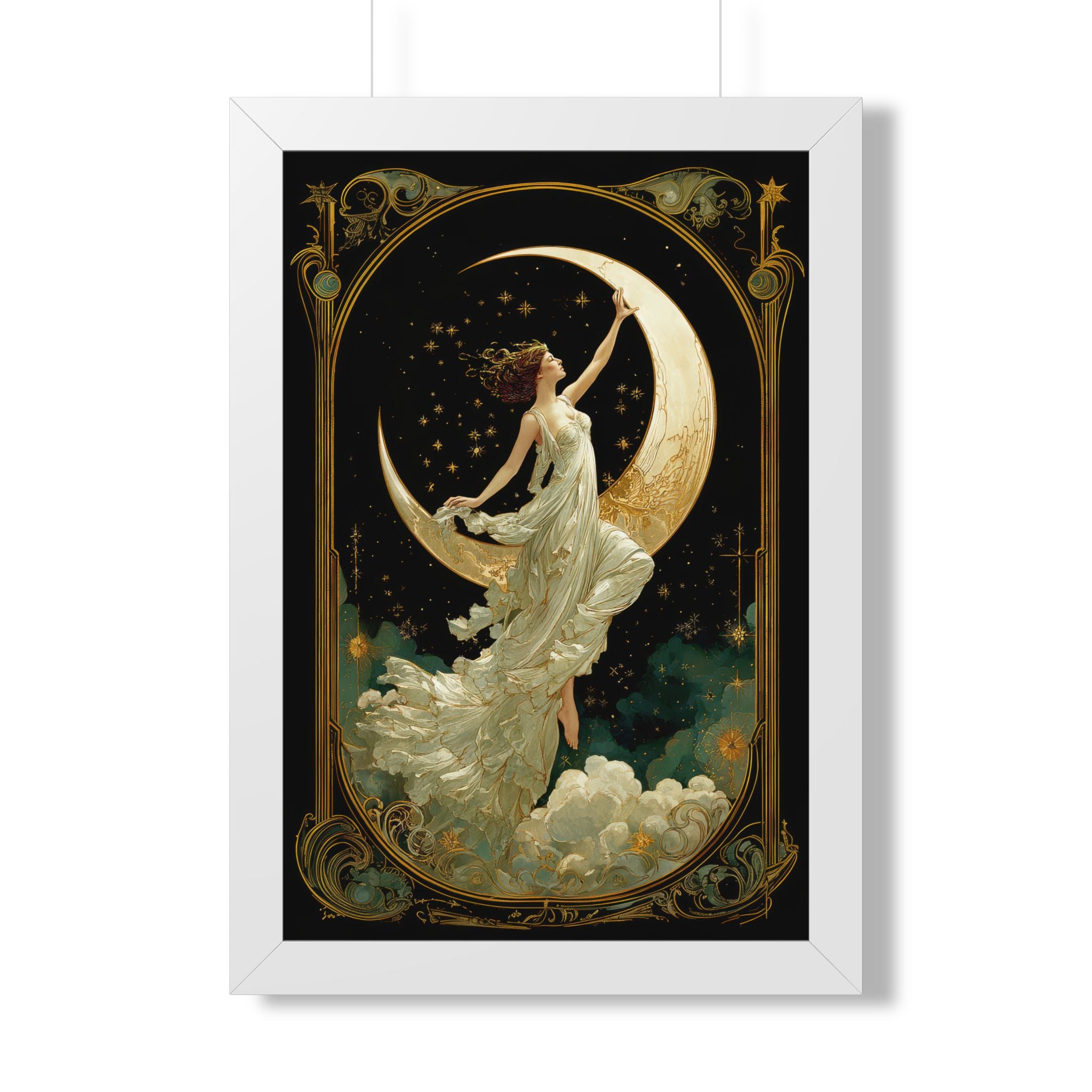 Framed Paper Print - Moon Goddess Ascending