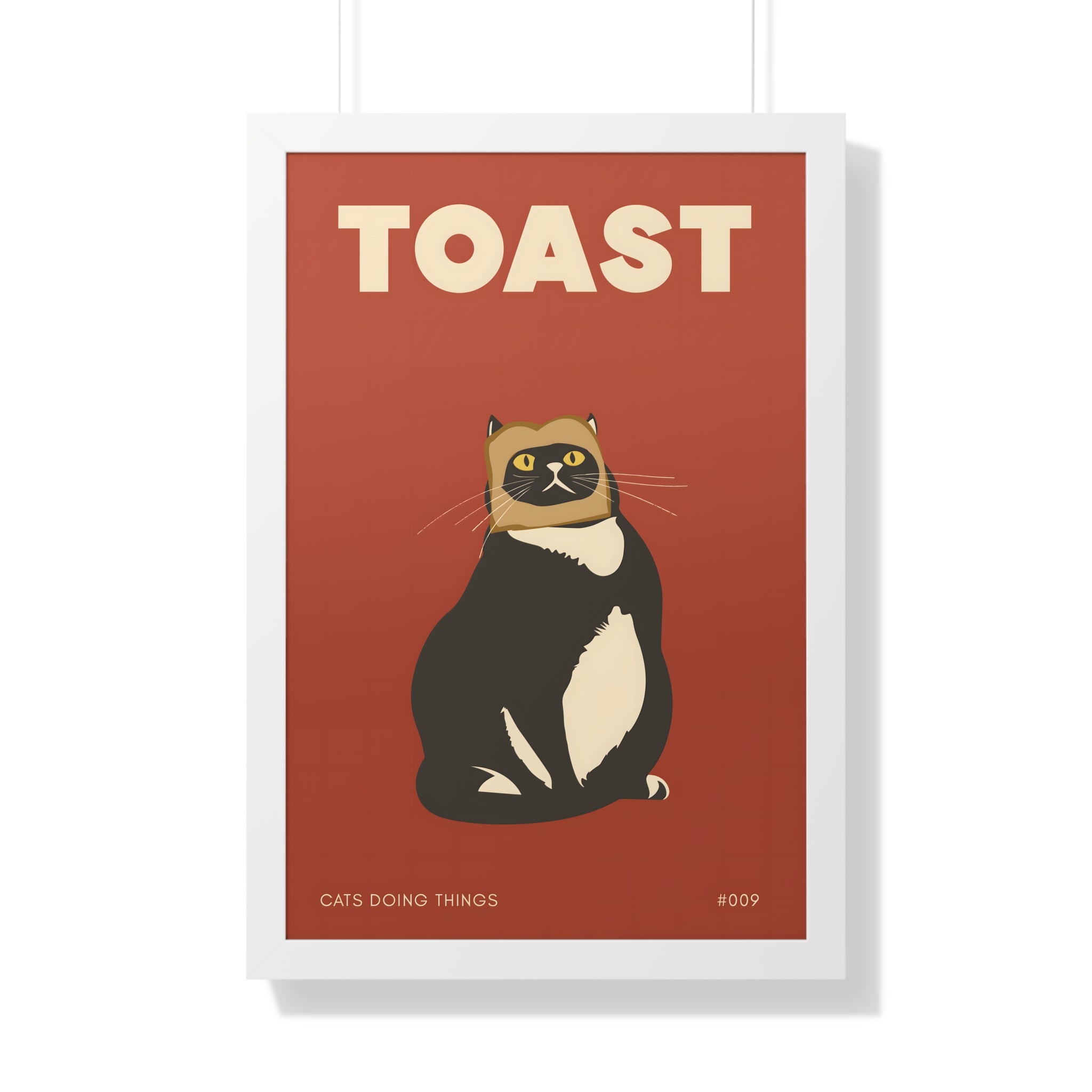 Framed Paper Print - Toasted Feline Fancy