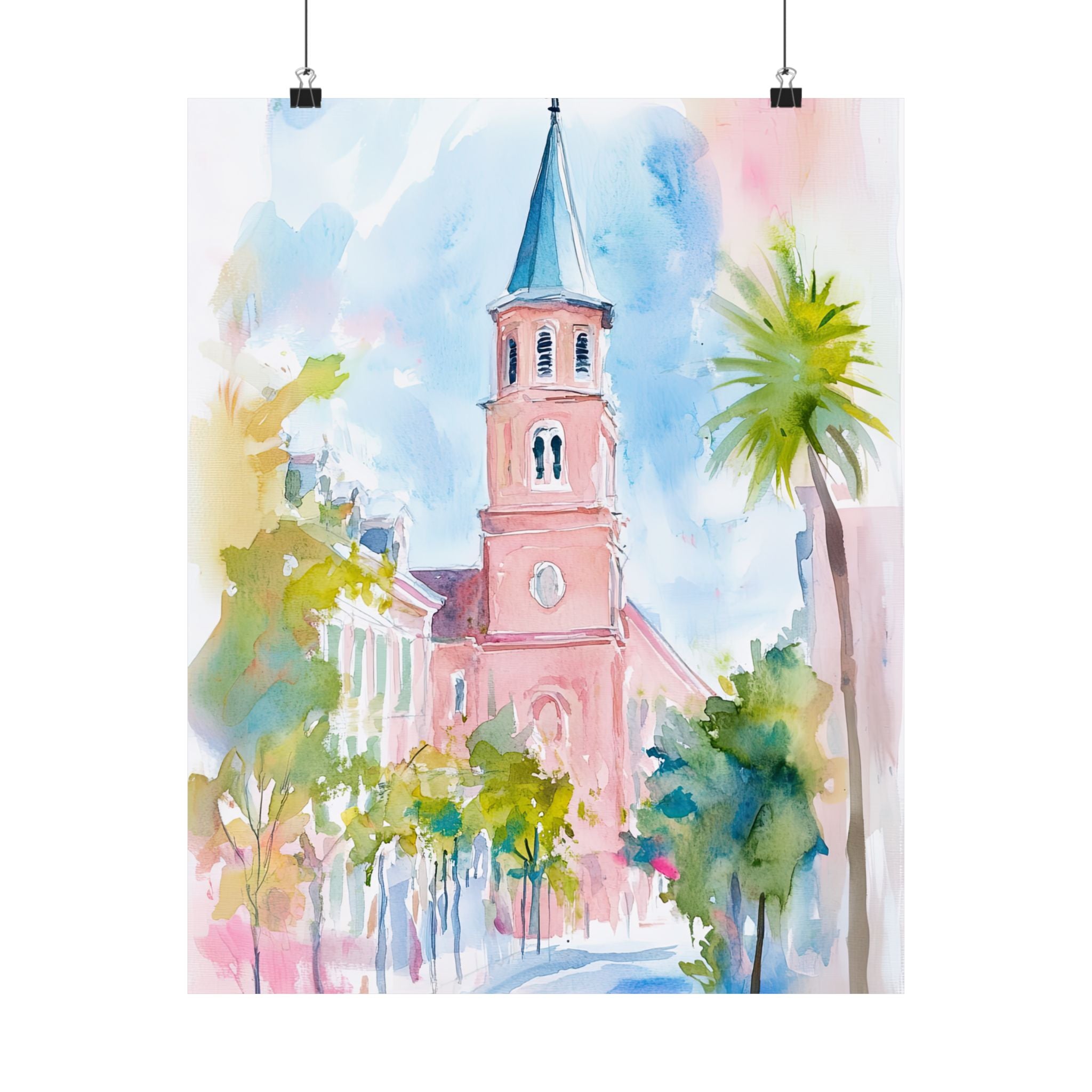 Charleston Steeple in Pastel Haze