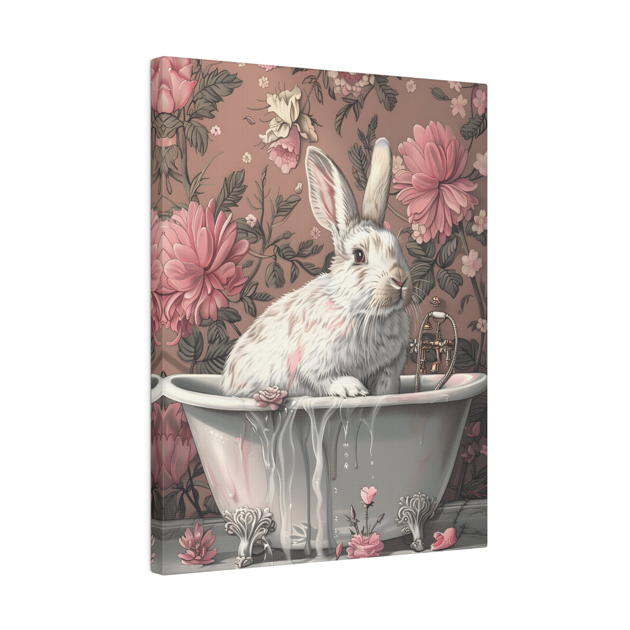 .75" Matte Canvas - Bathing Bunny Bloom