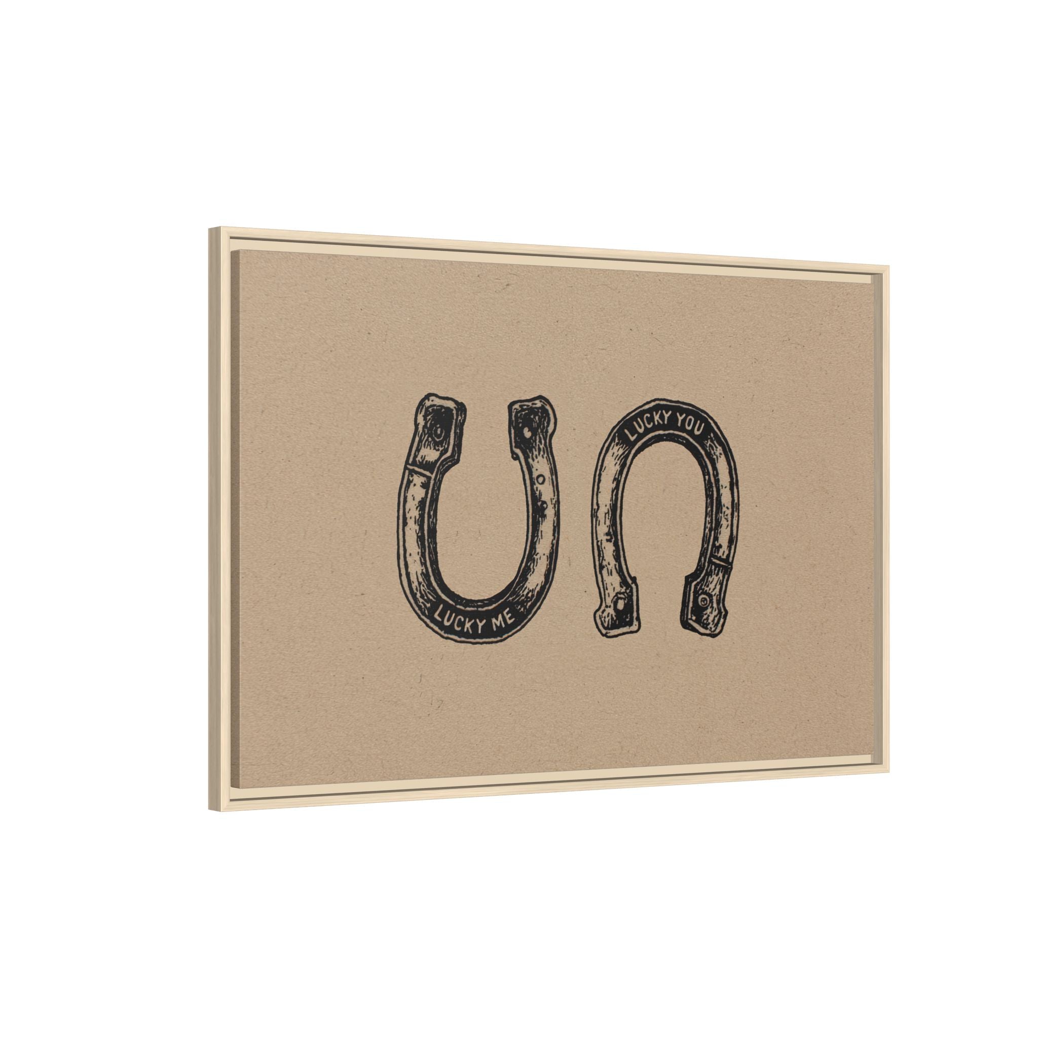 Framed Canvas - Lucky Me Lucky You Horseshoes