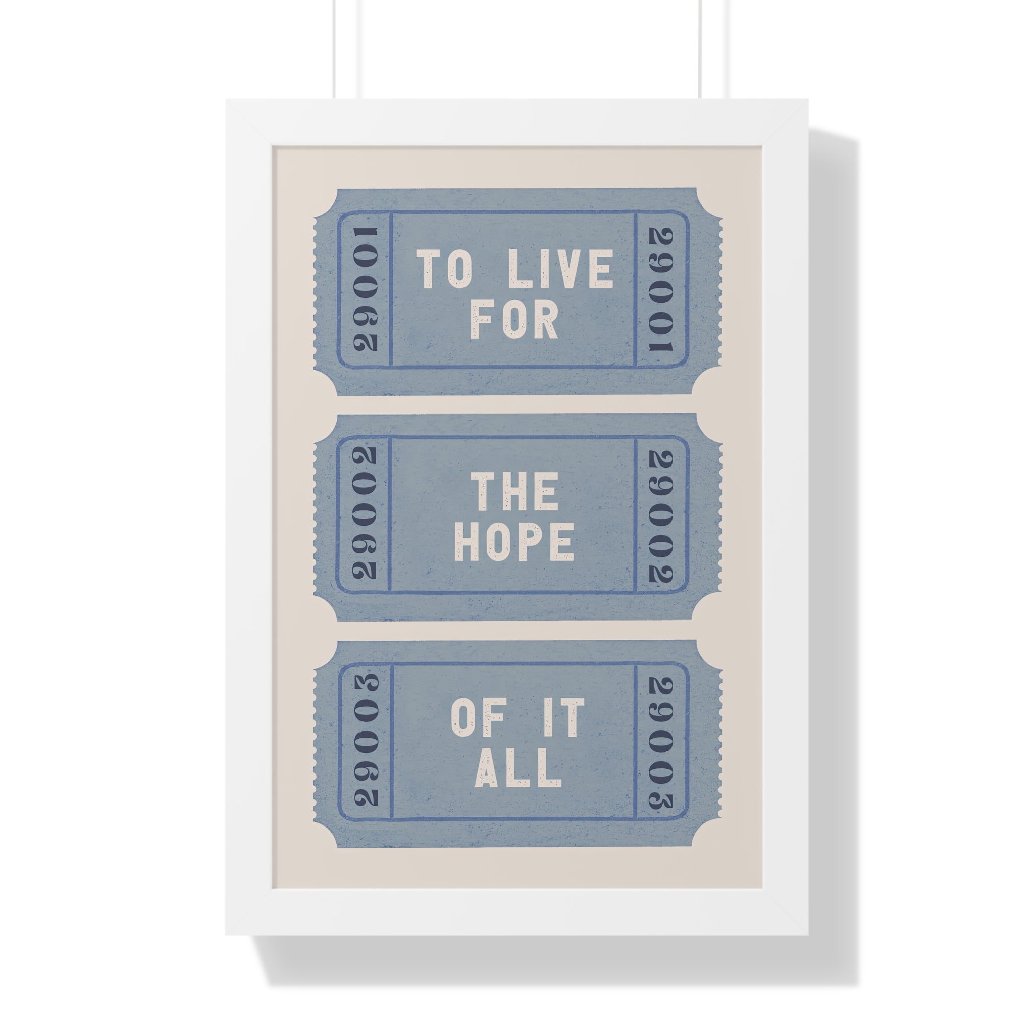 Framed Paper Print - The Hope Ticket Trilogy