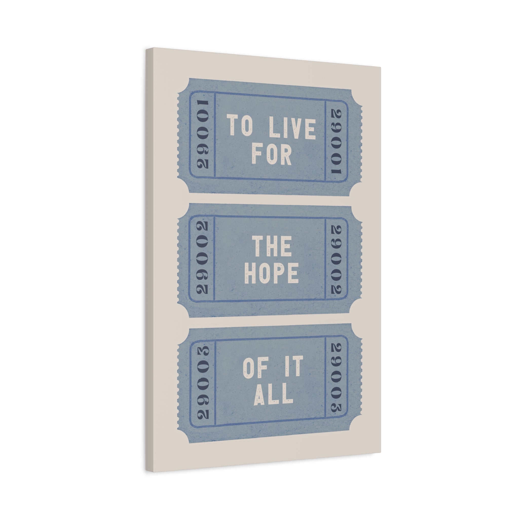 1.25" Matte Canvas - The Hope Ticket Trilogy