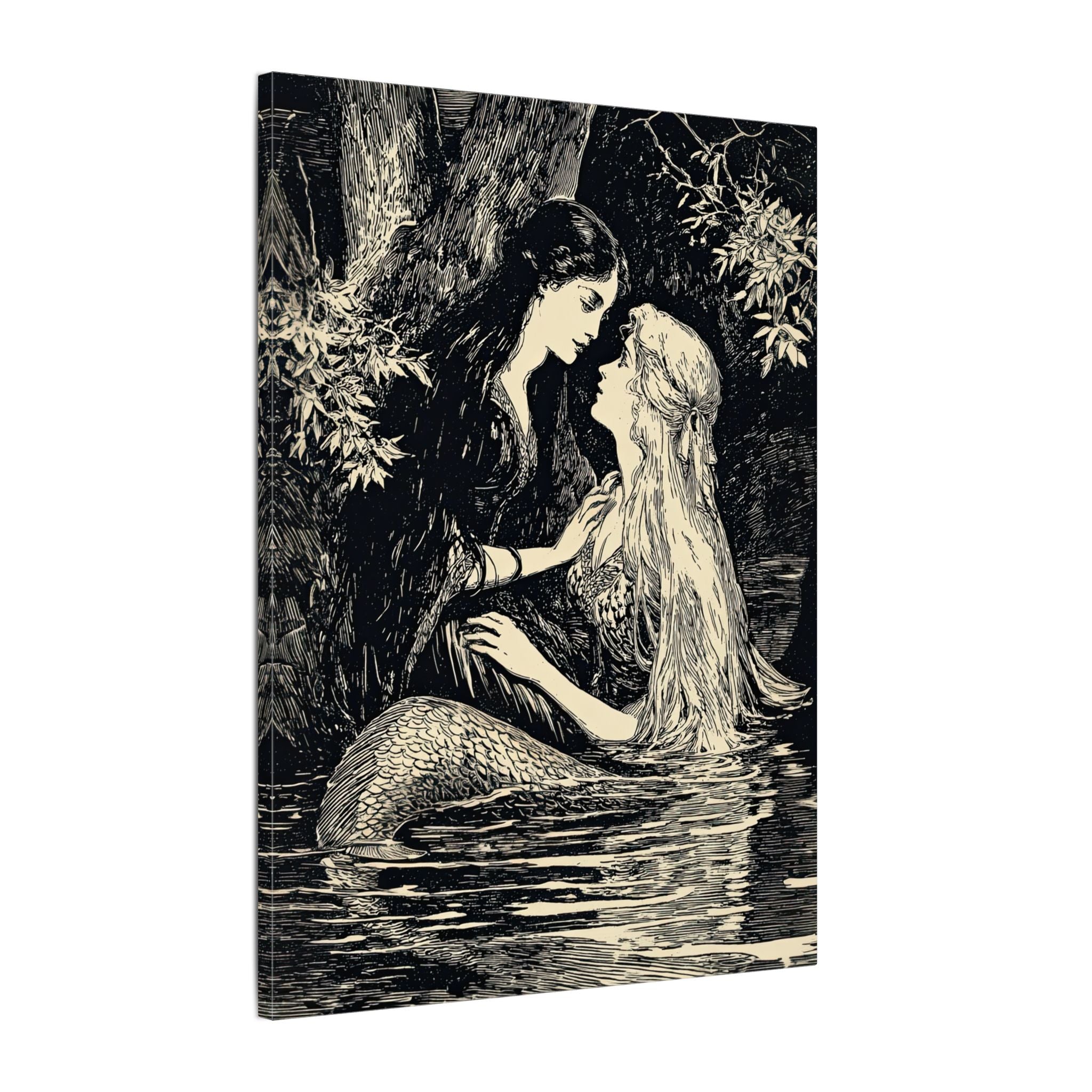 .75" Matte Canvas - Mermaid Fairy Midnight Kiss