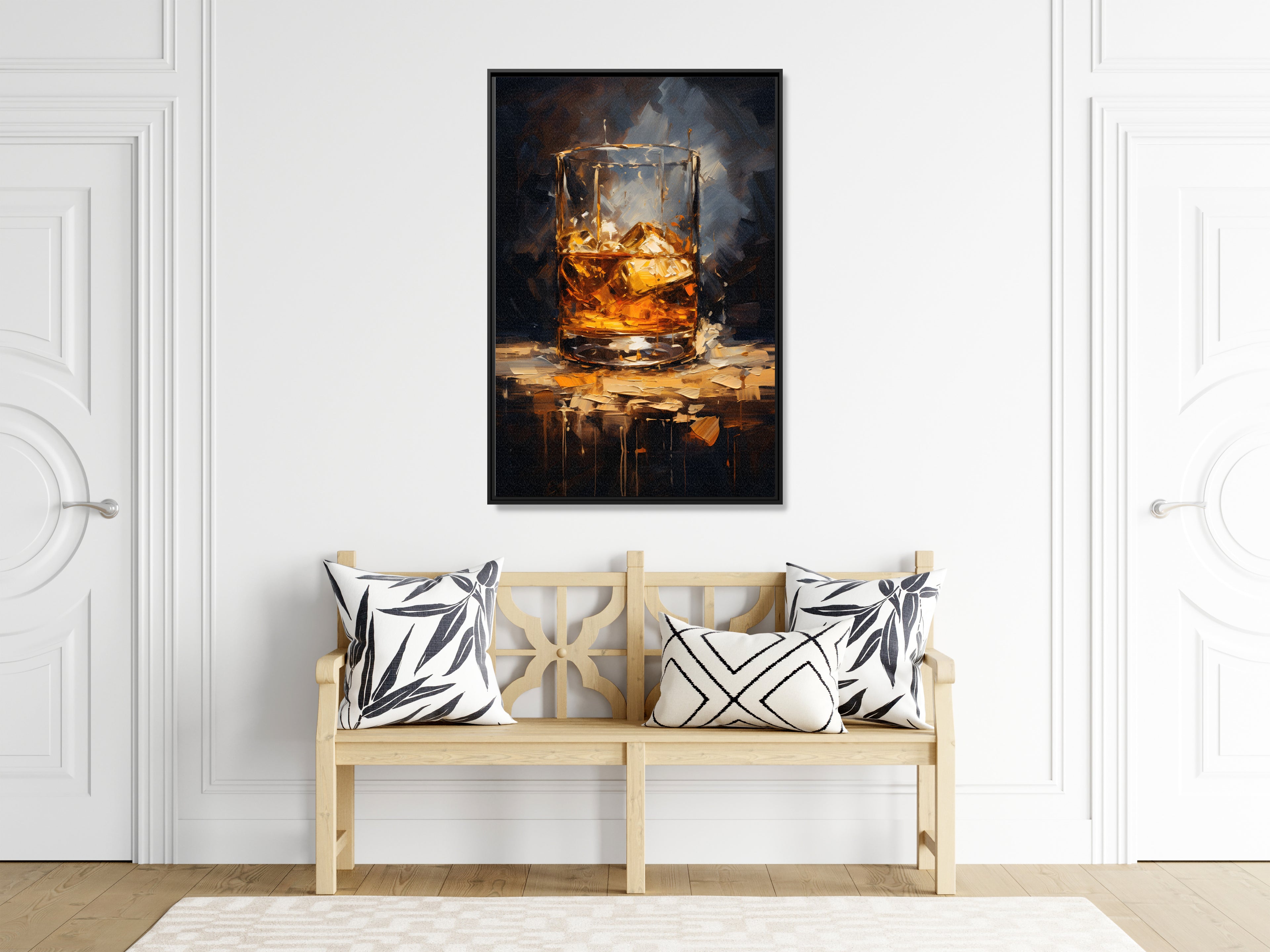 Framed Canvas - Liquid Gold Illuminated
