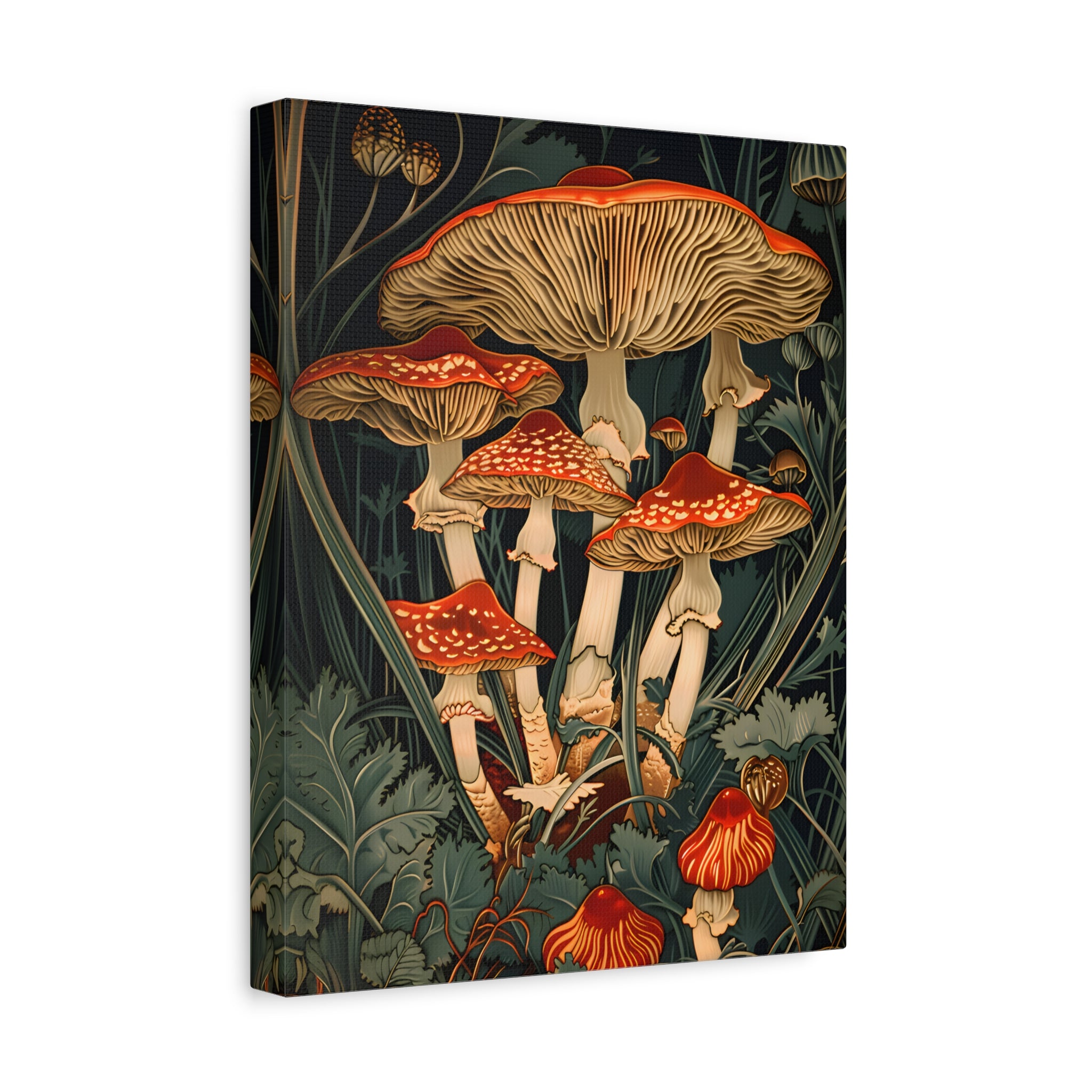 1.25" Matte Canvas - Woodland Mushrooms Revival
