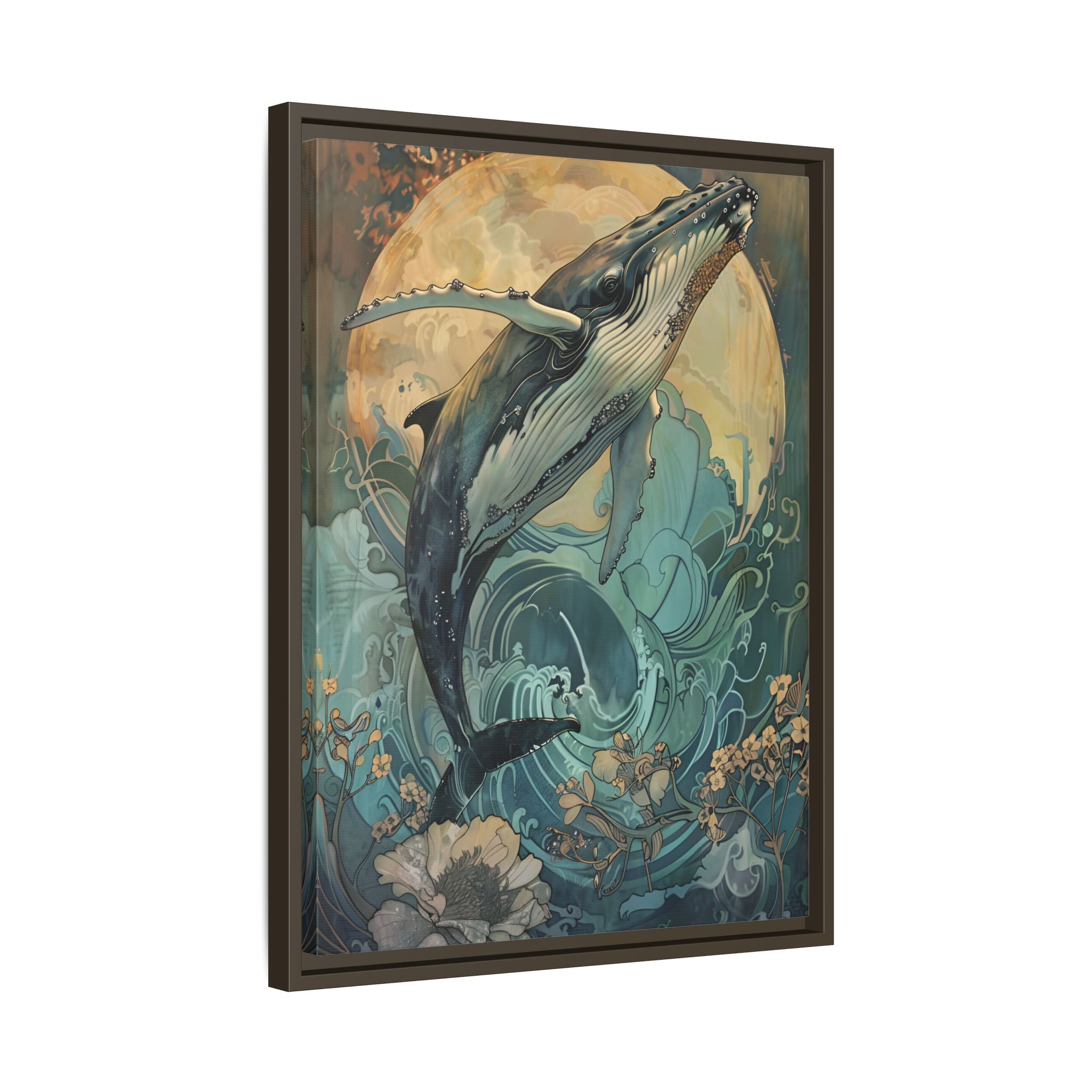 Framed Canvas - Moonrise Humpback Bloom