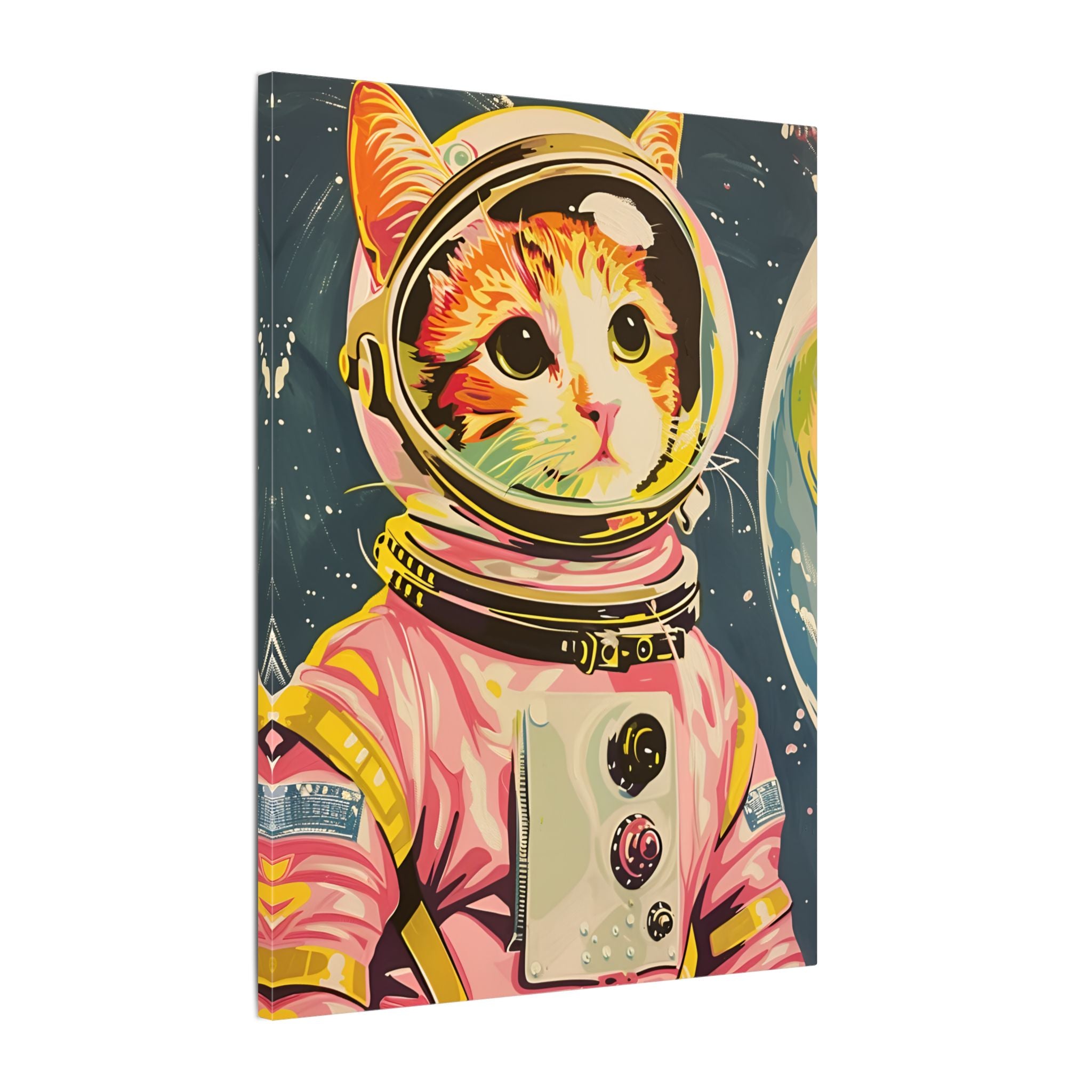 .75" Matte Canvas - Catstronaut Pink Mission