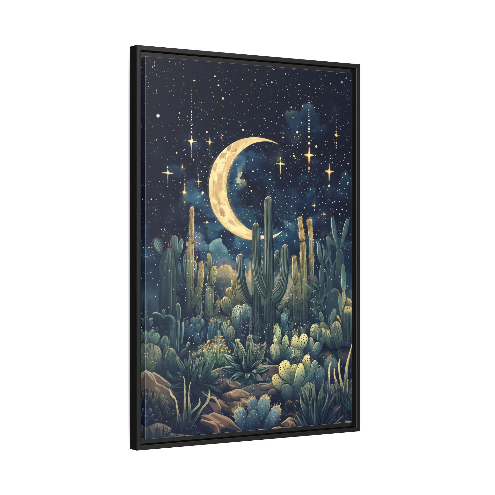 Framed Canvas - Dreamy Desert Night