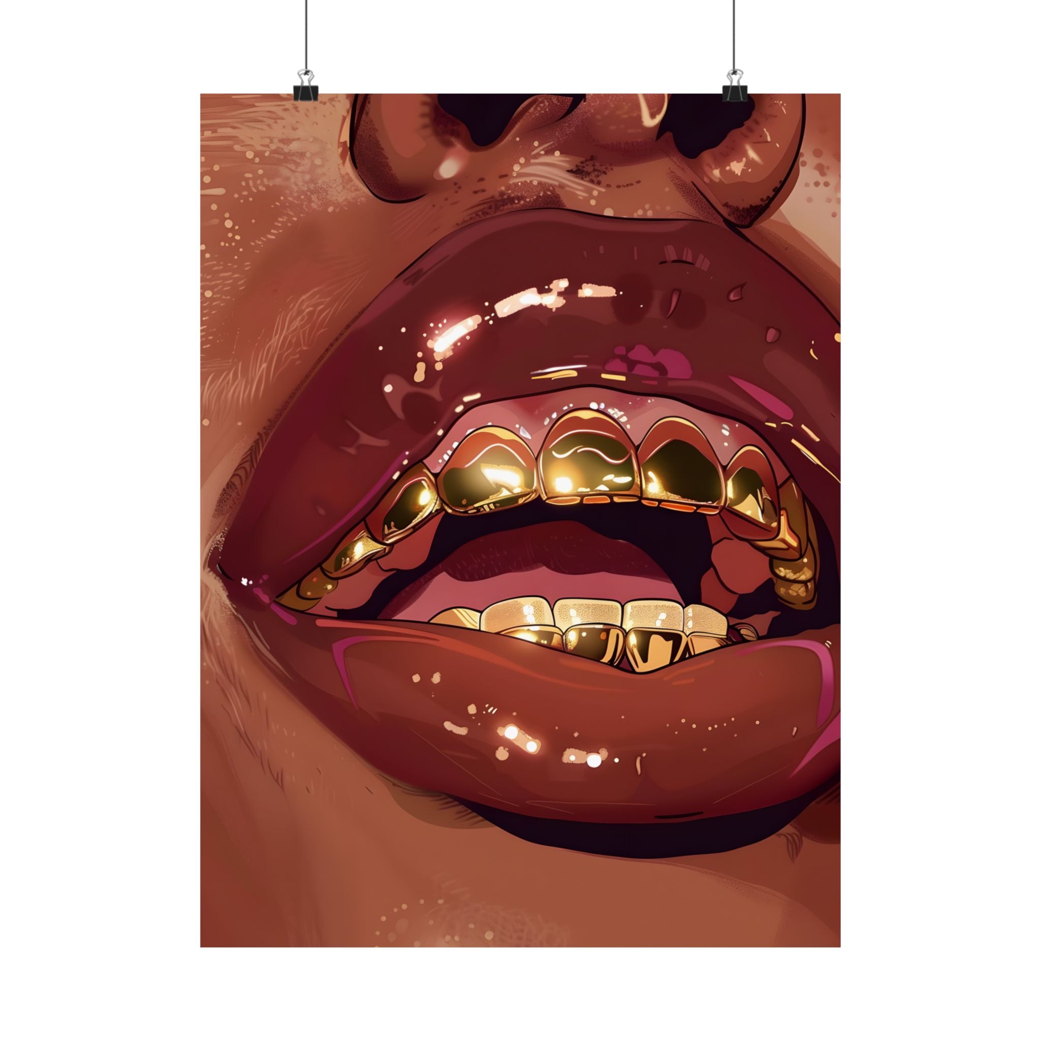 Gold Grills Glam Closeup