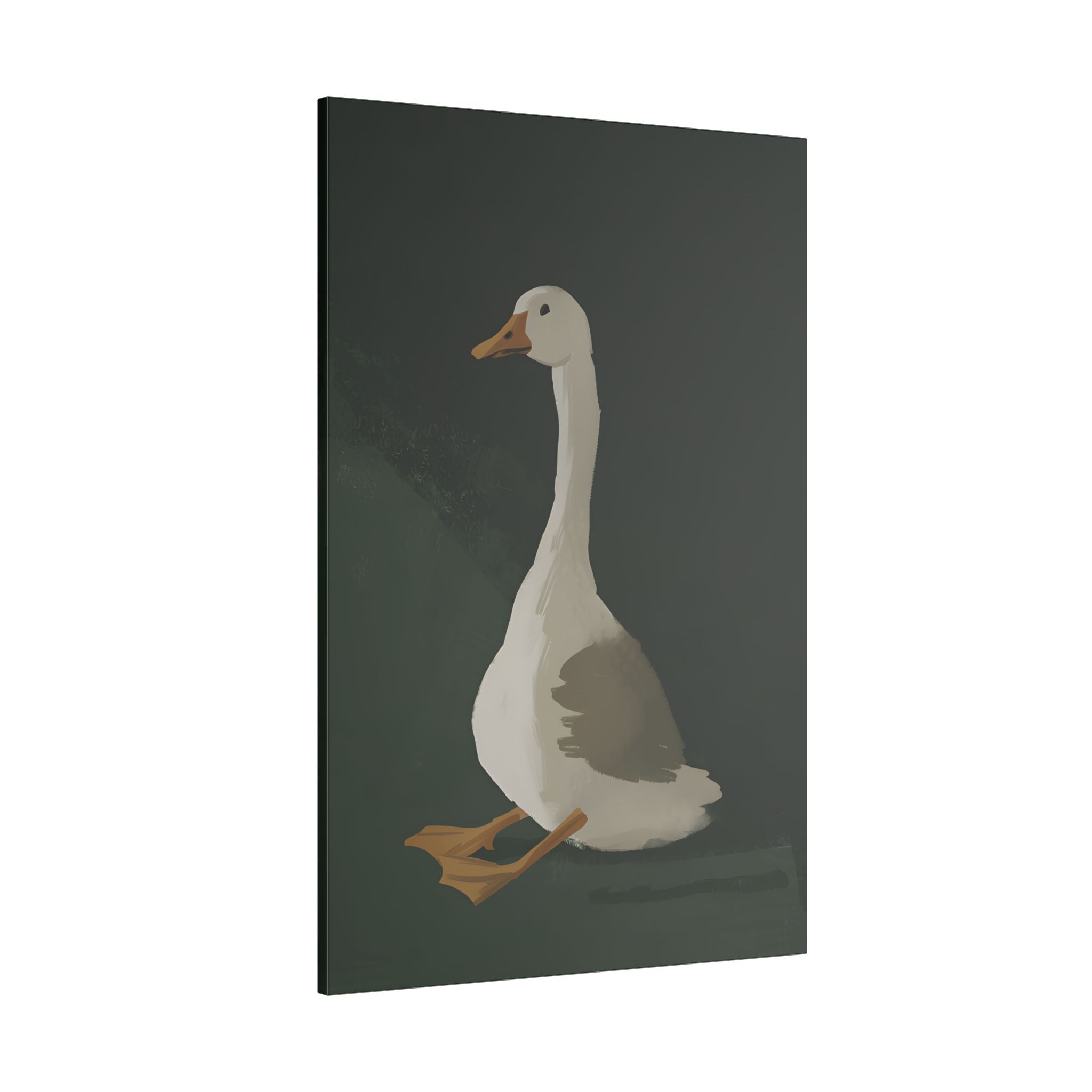 .75" Matte Canvas - Sitting Goose in Spotlight
