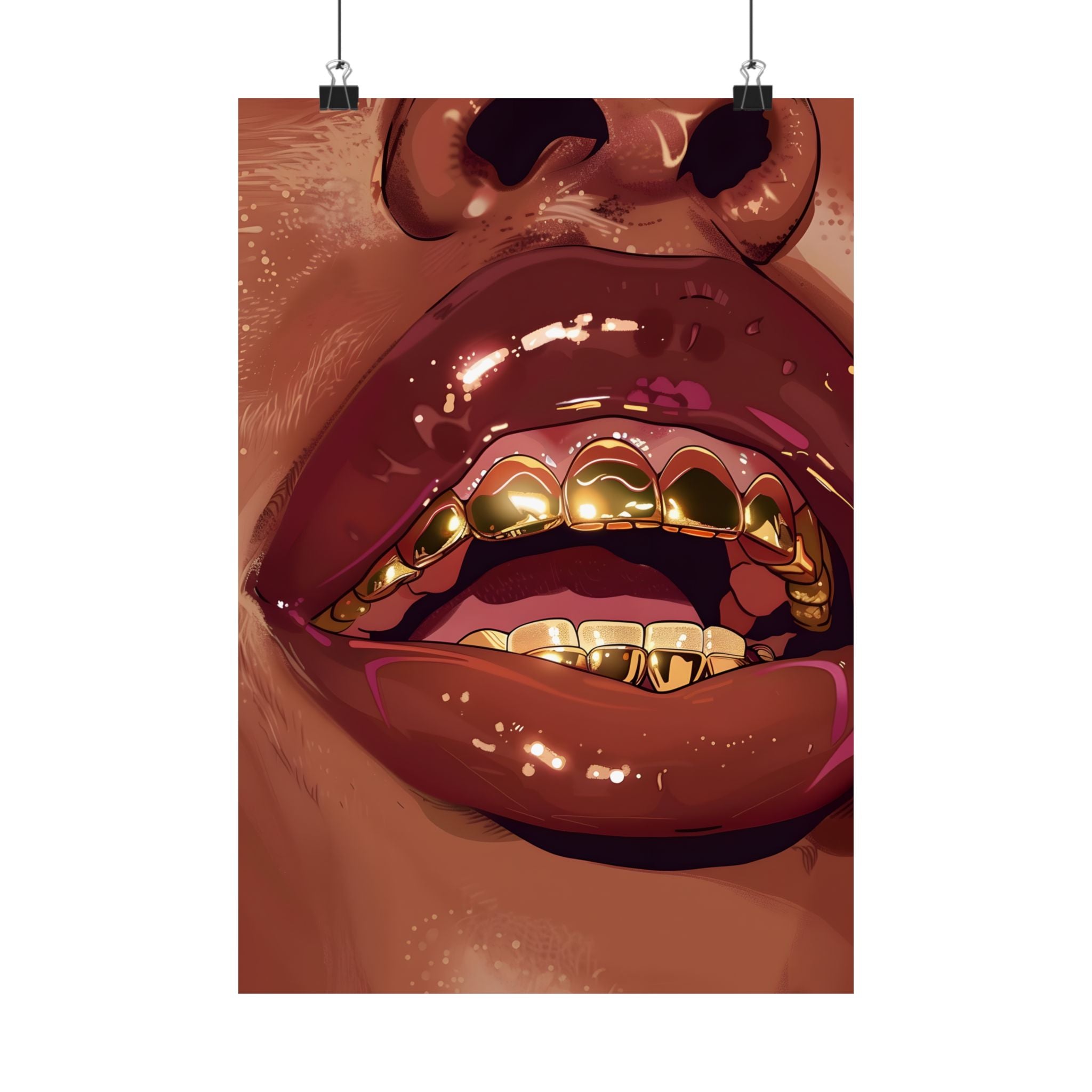 Gold Grills Glam Closeup