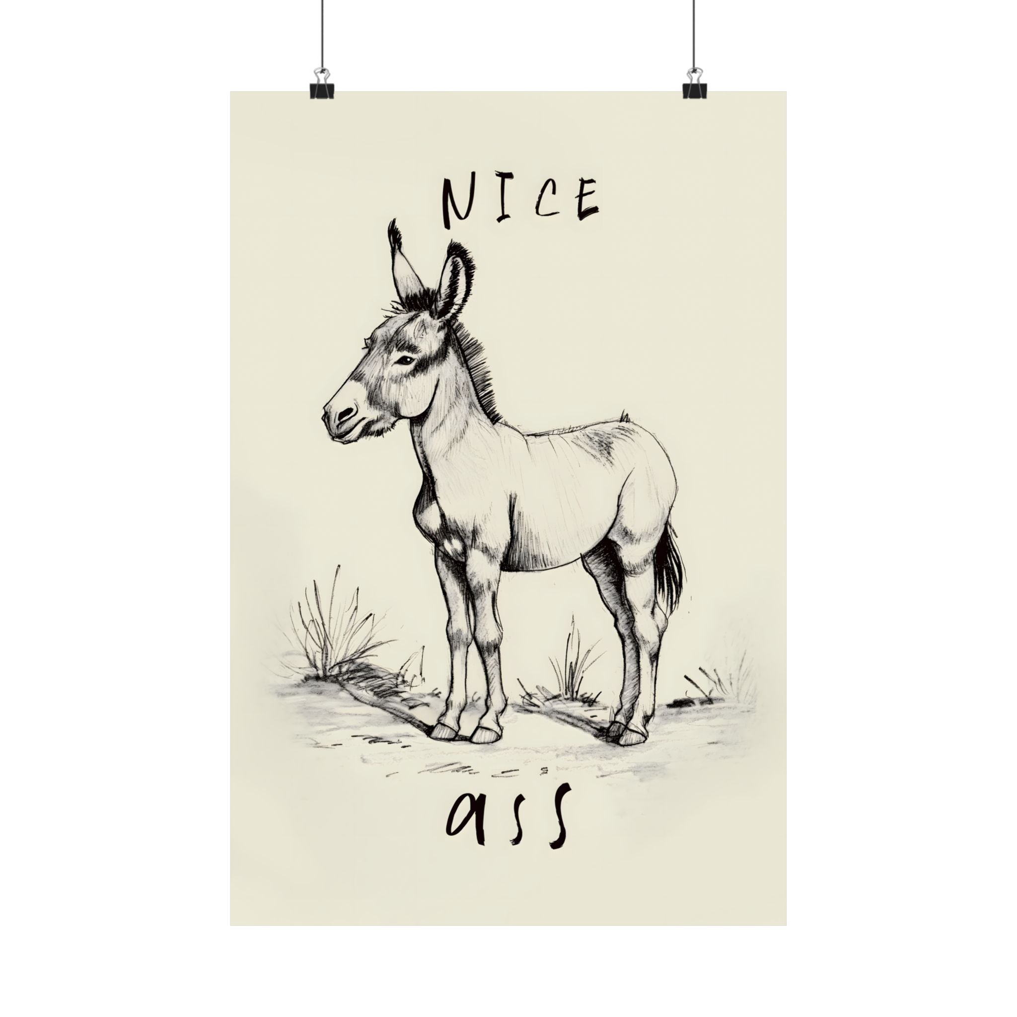 Donkey Line Art Humor