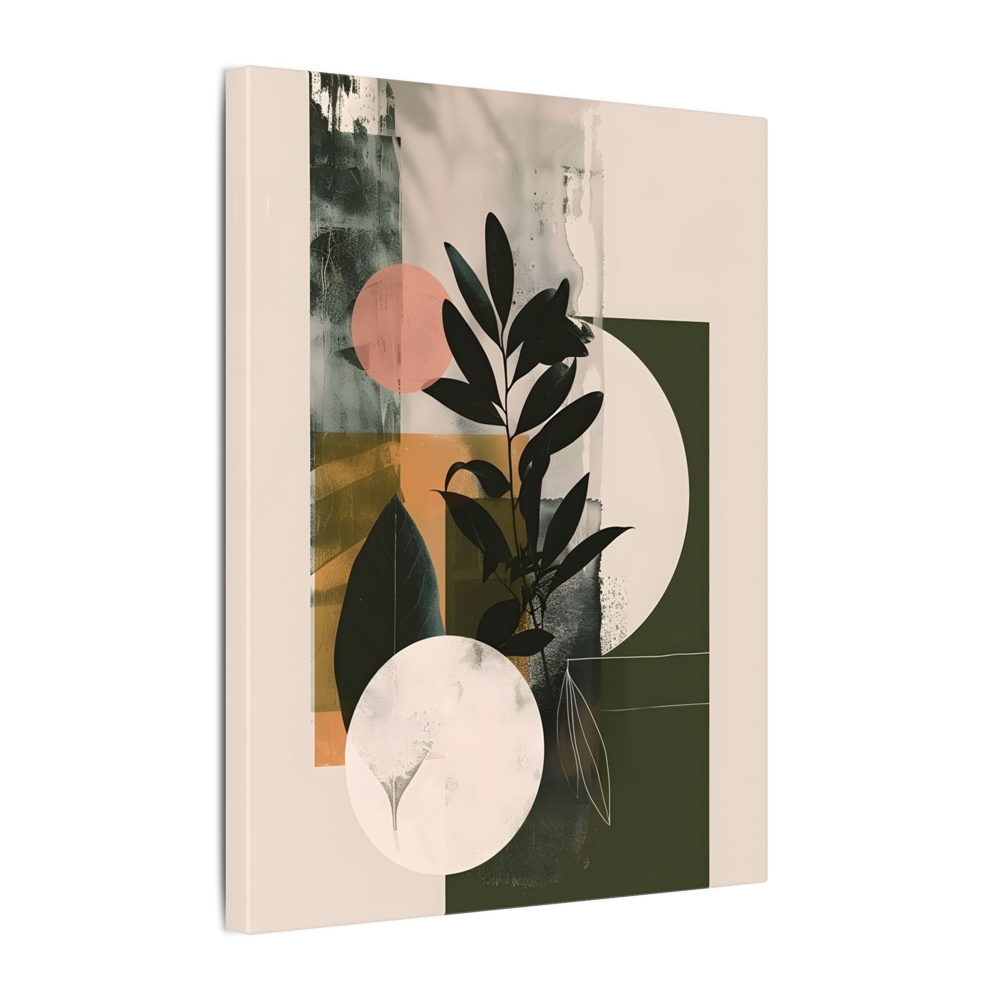 .75" Matte Canvas - Earthy Geometric Botanicals