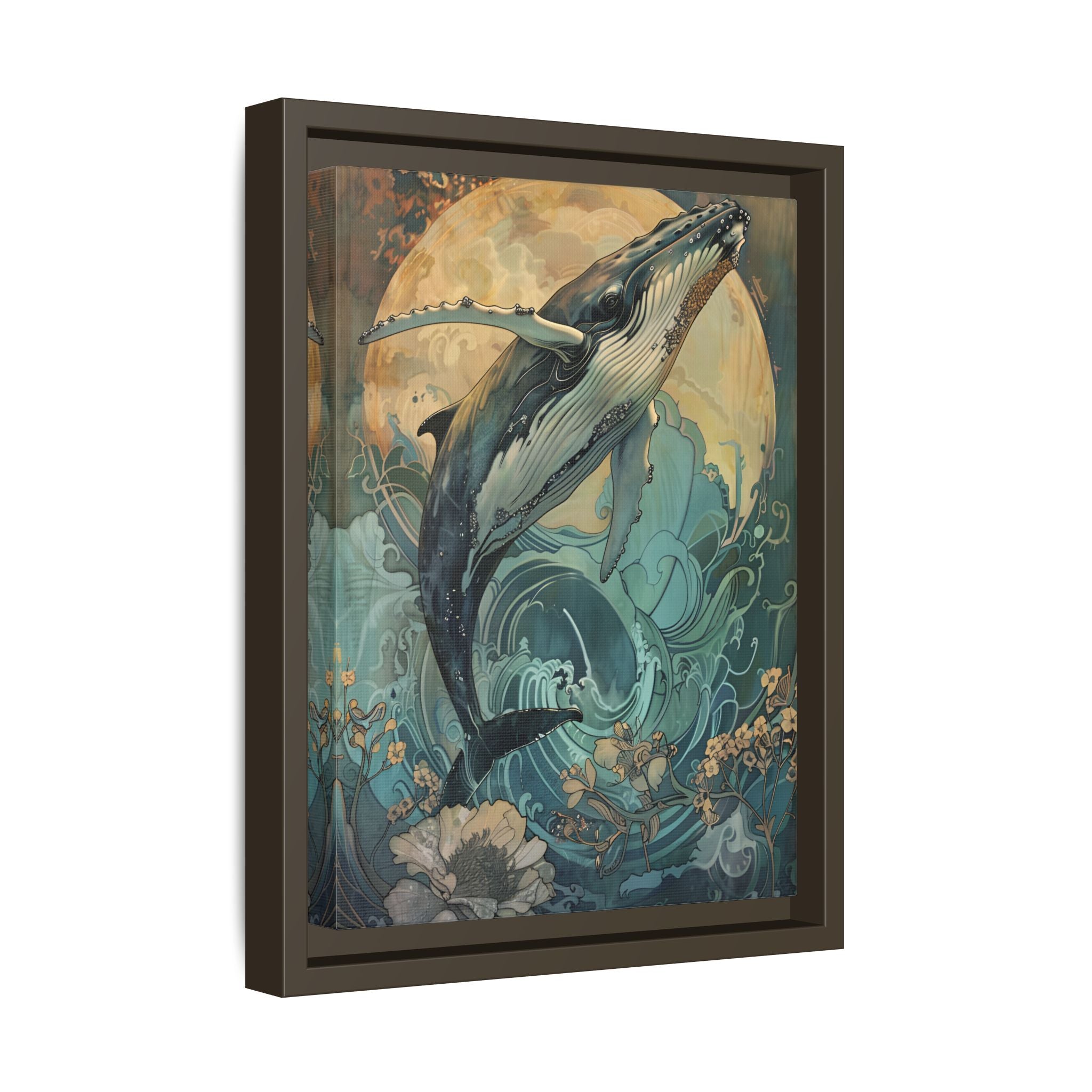 Framed Canvas - Moonrise Humpback Bloom