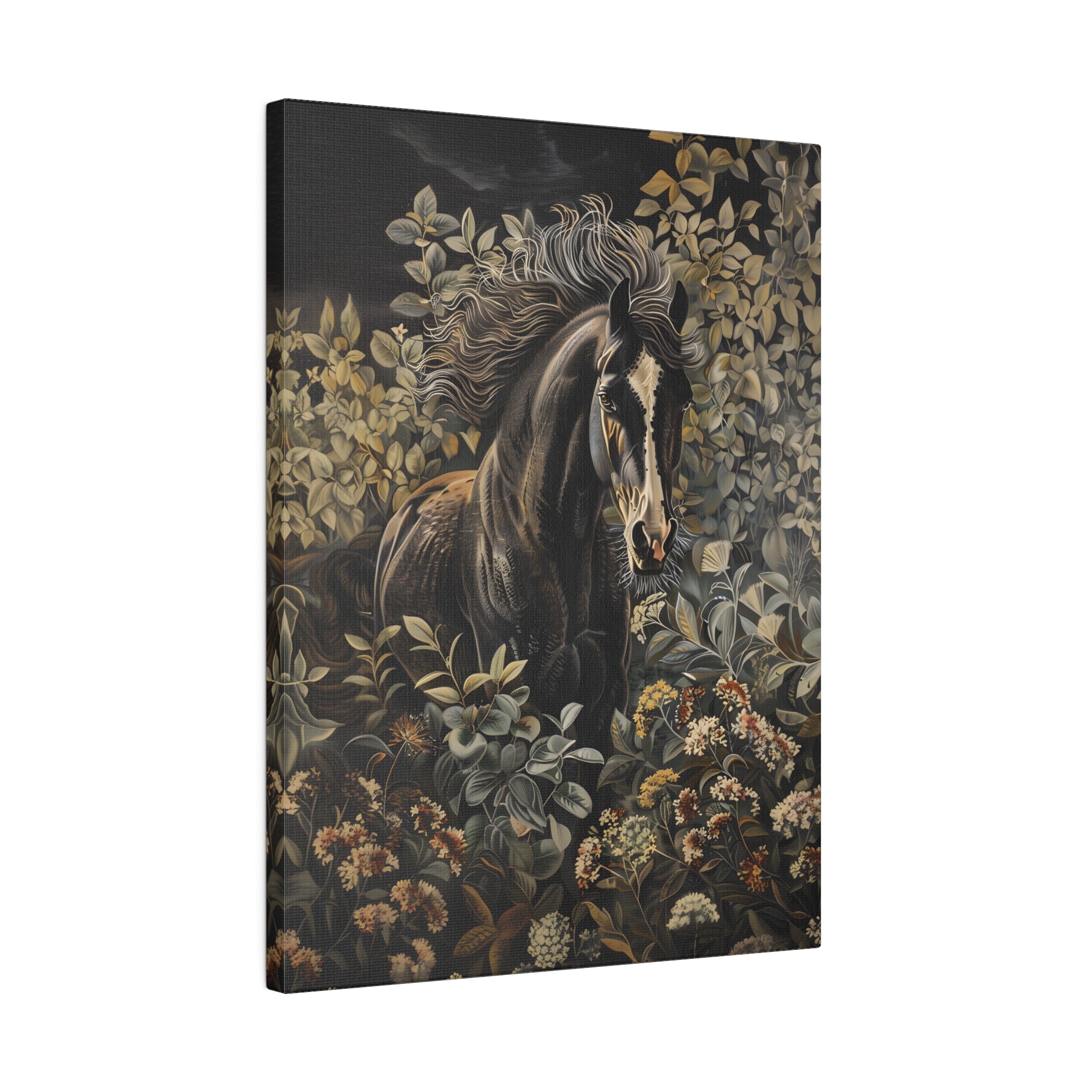 .75" Matte Canvas - Equine Elegance in Twilight Bloom