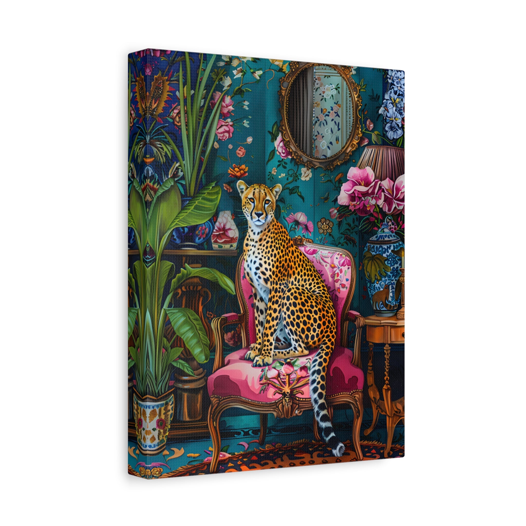 1.25" Matte Canvas - Regal Cheetah Reverie