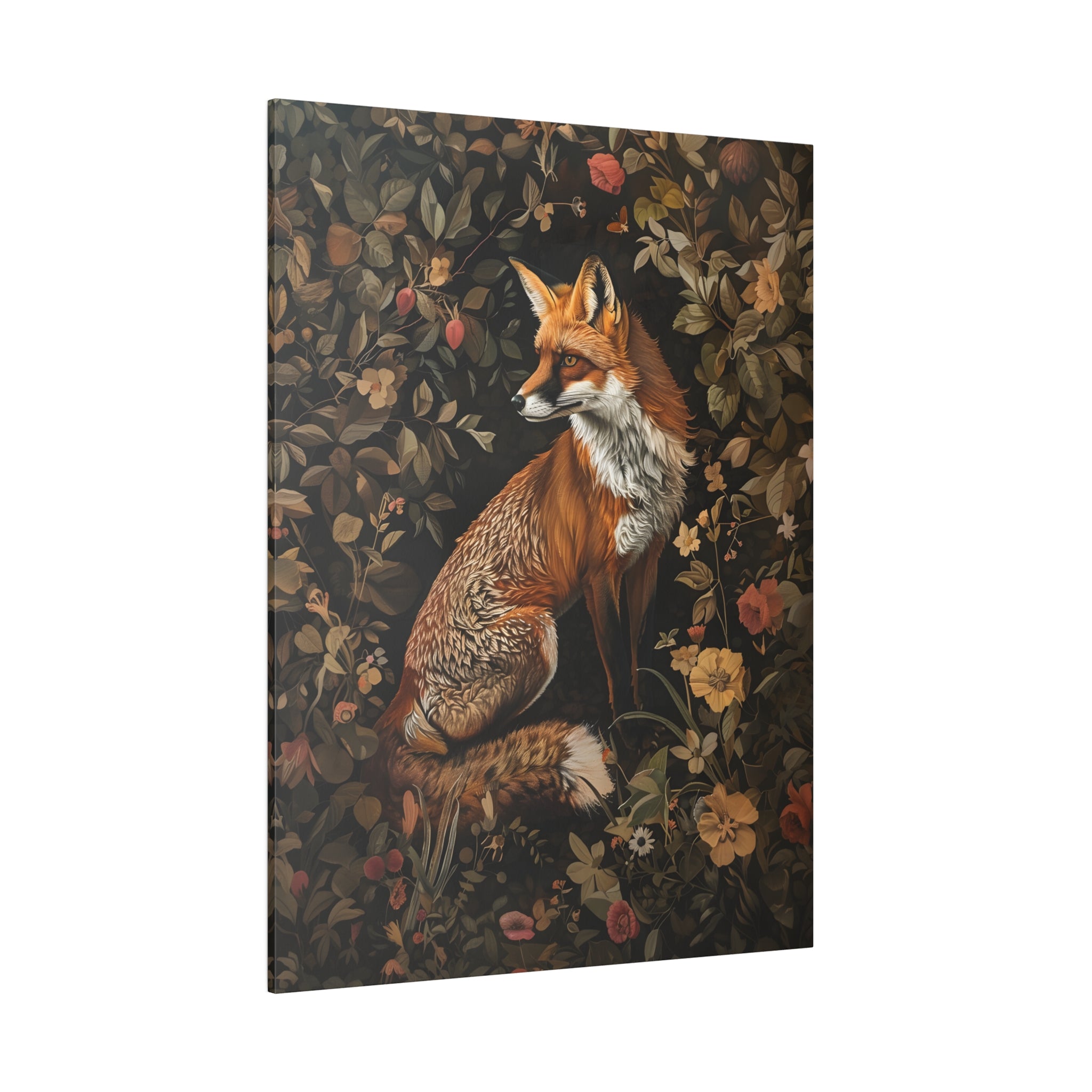 .75" Matte Canvas - Foxy Floral Fauna Fusion