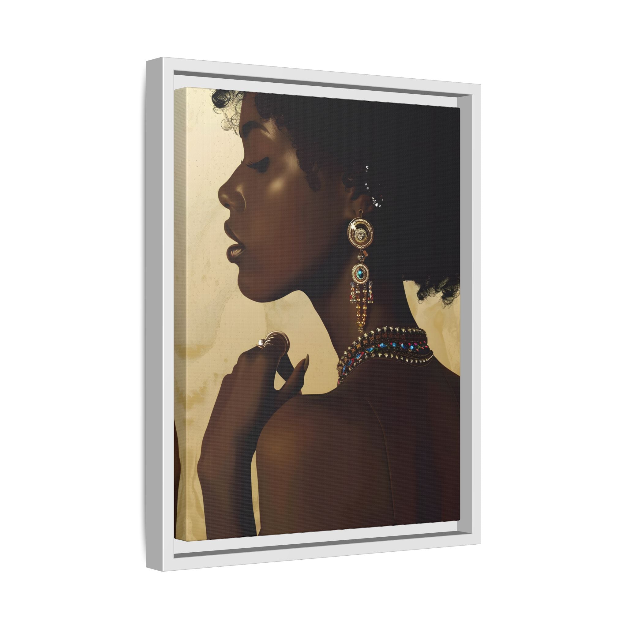 Framed Canvas - Regal Jewel Toned Muse
