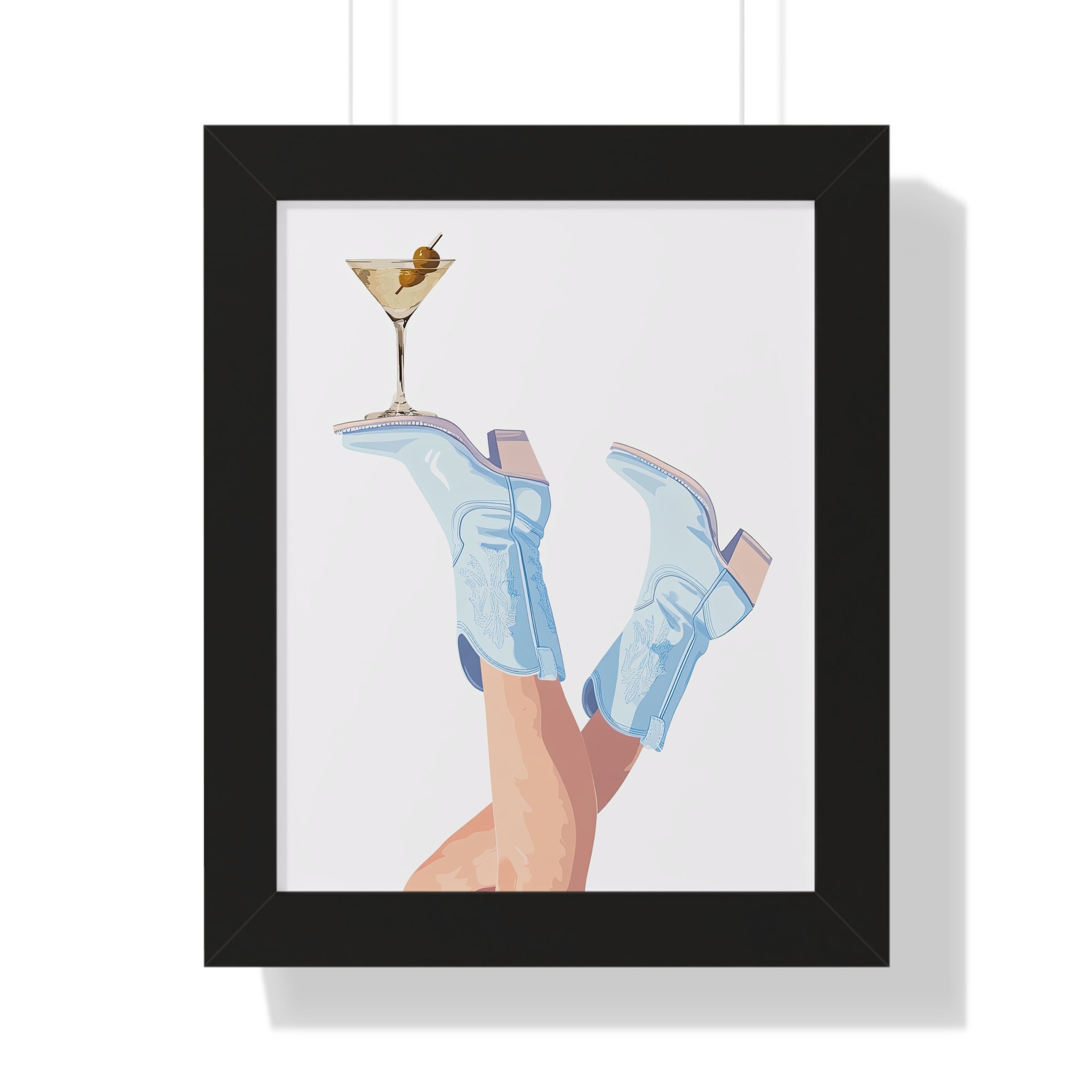 Framed Paper Print - Boots Up, Cheers Babe