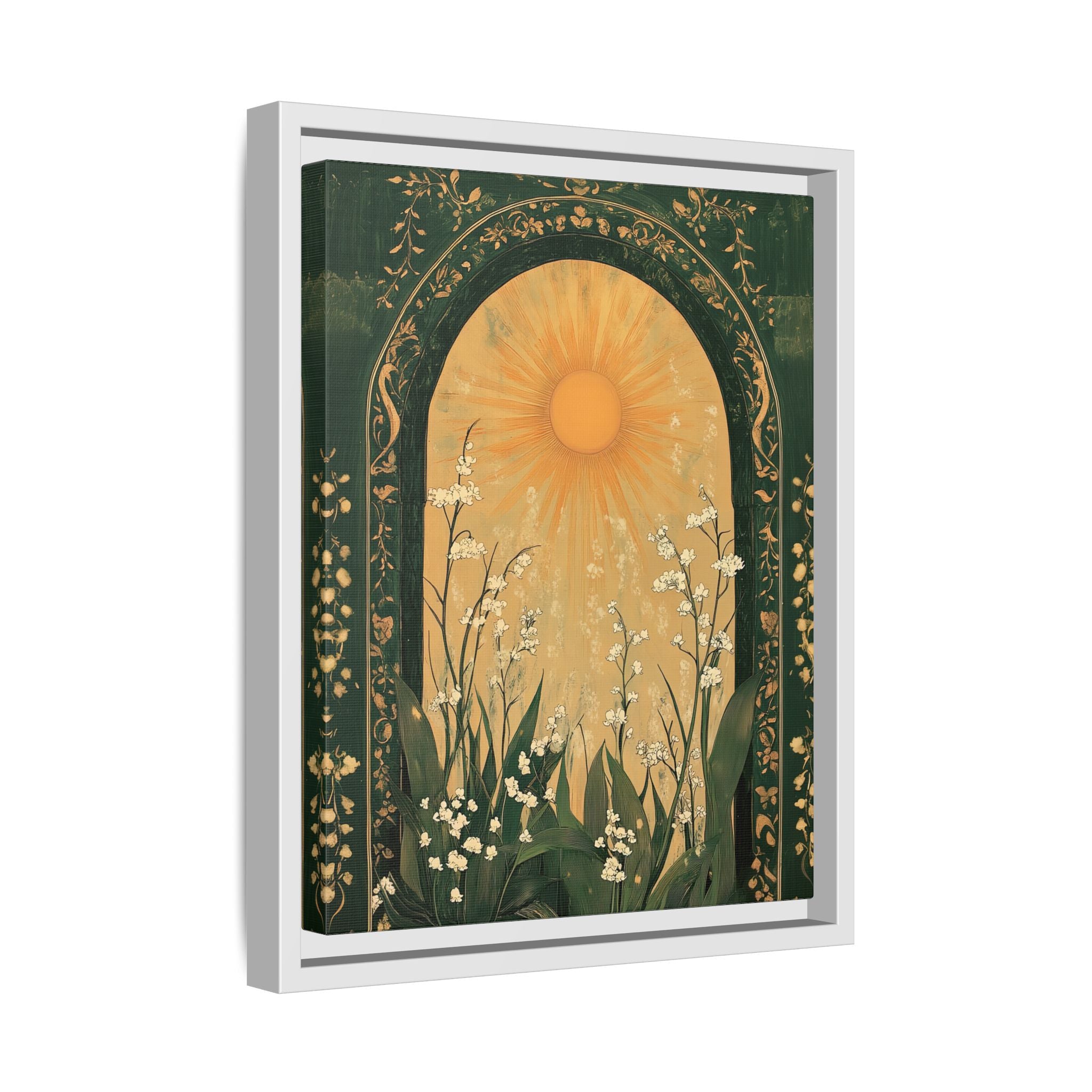Framed Canvas - Lily of the Valley Archway