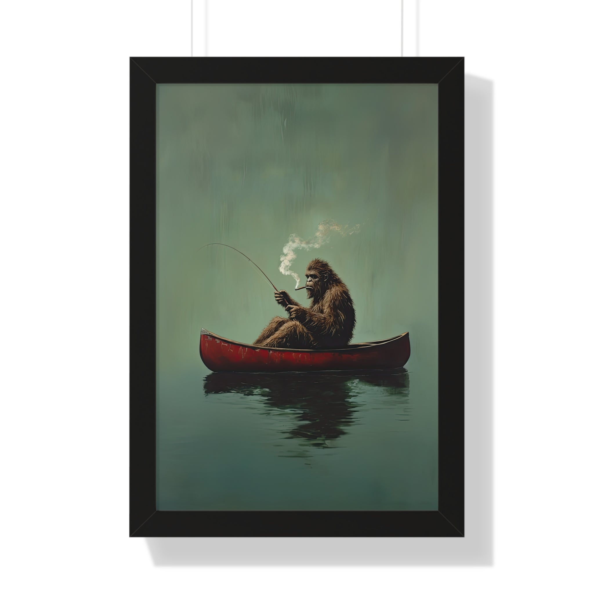 Framed Paper Print - Bigfoot Canoe Adventure